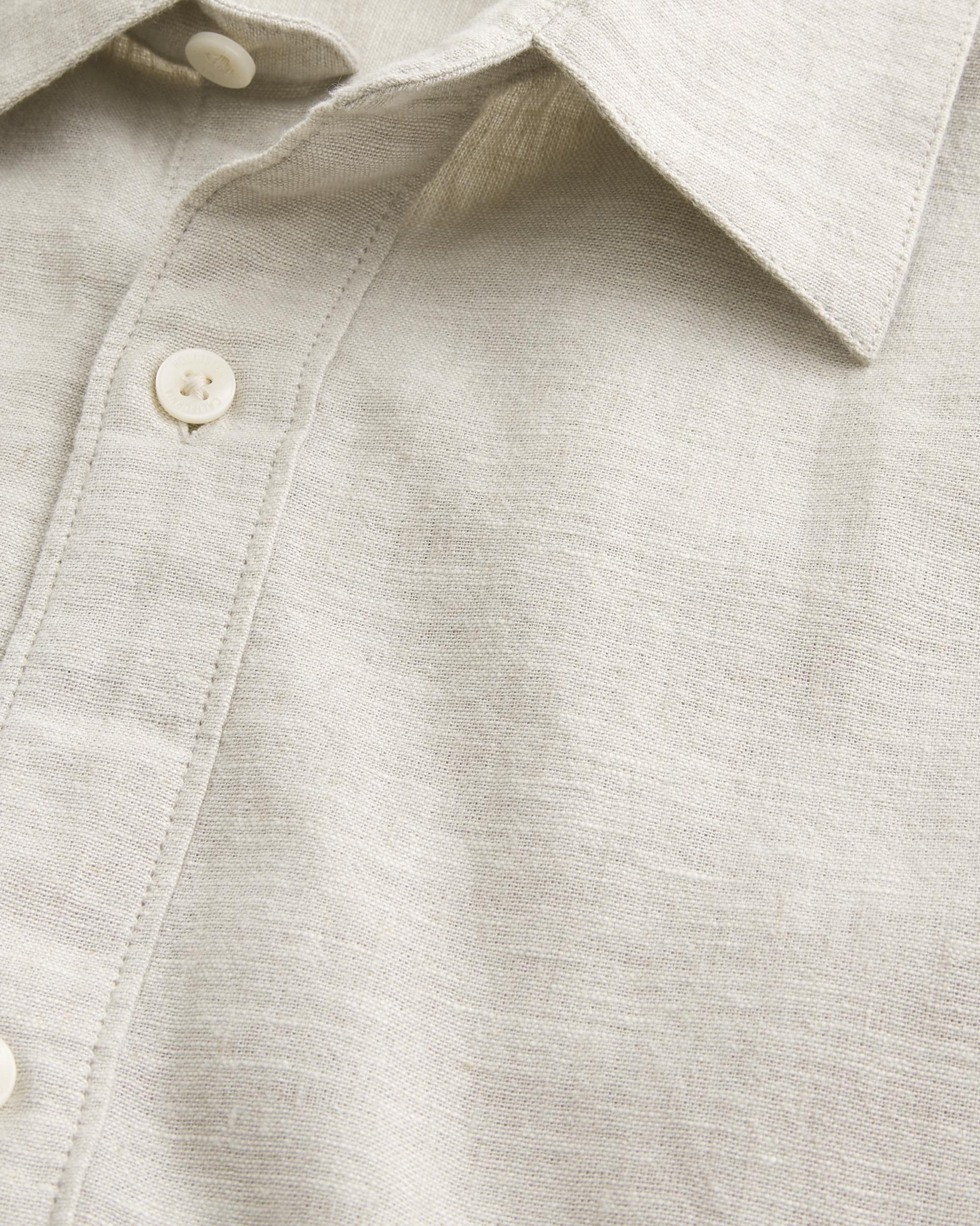 Linen-Blend Button-Through Shirt Product Image