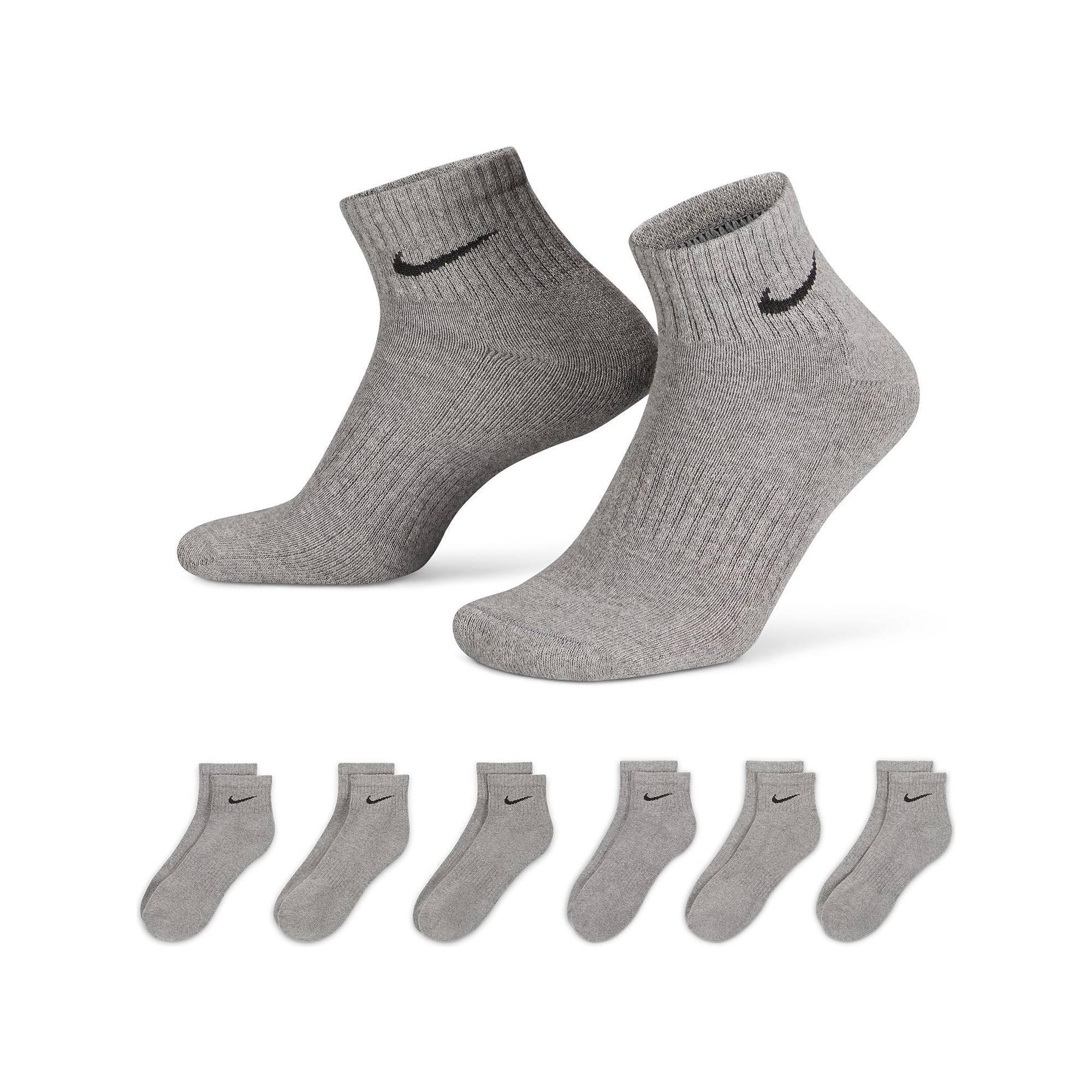 Nike Mens Everyday Cushioned Training Ankle Socks (6 Pairs) | SX7669-010 Product Image