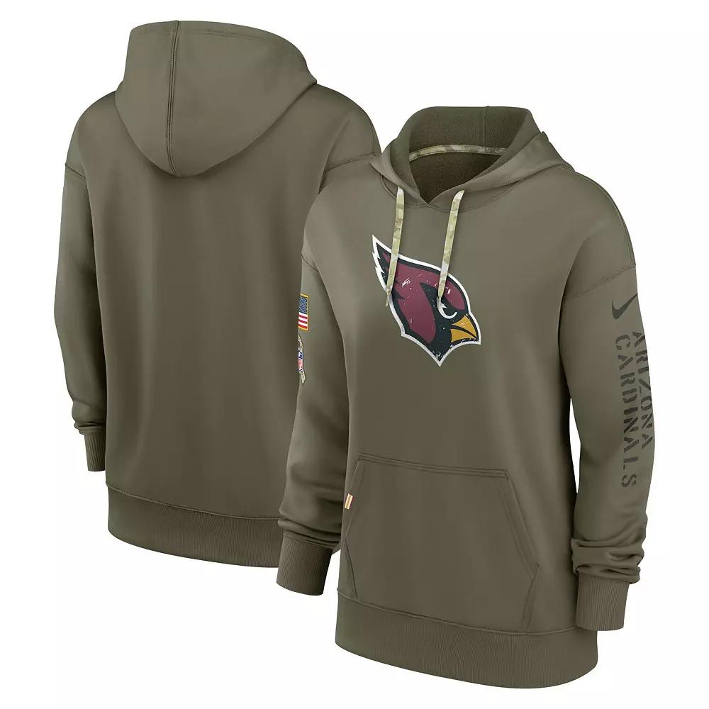 Women's Nike Olive Arizona Cardinals 2022 Salute To Service Performance Pullover Hoodie, Size: Small, Team Product Image
