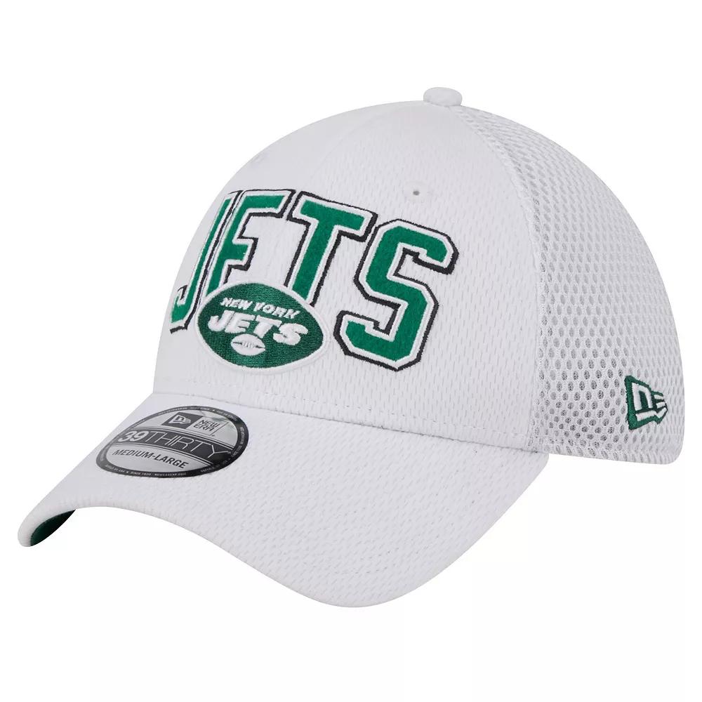 Men's New Era White New York Jets Breakers 39THIRTY Flex Hat,  Product Image