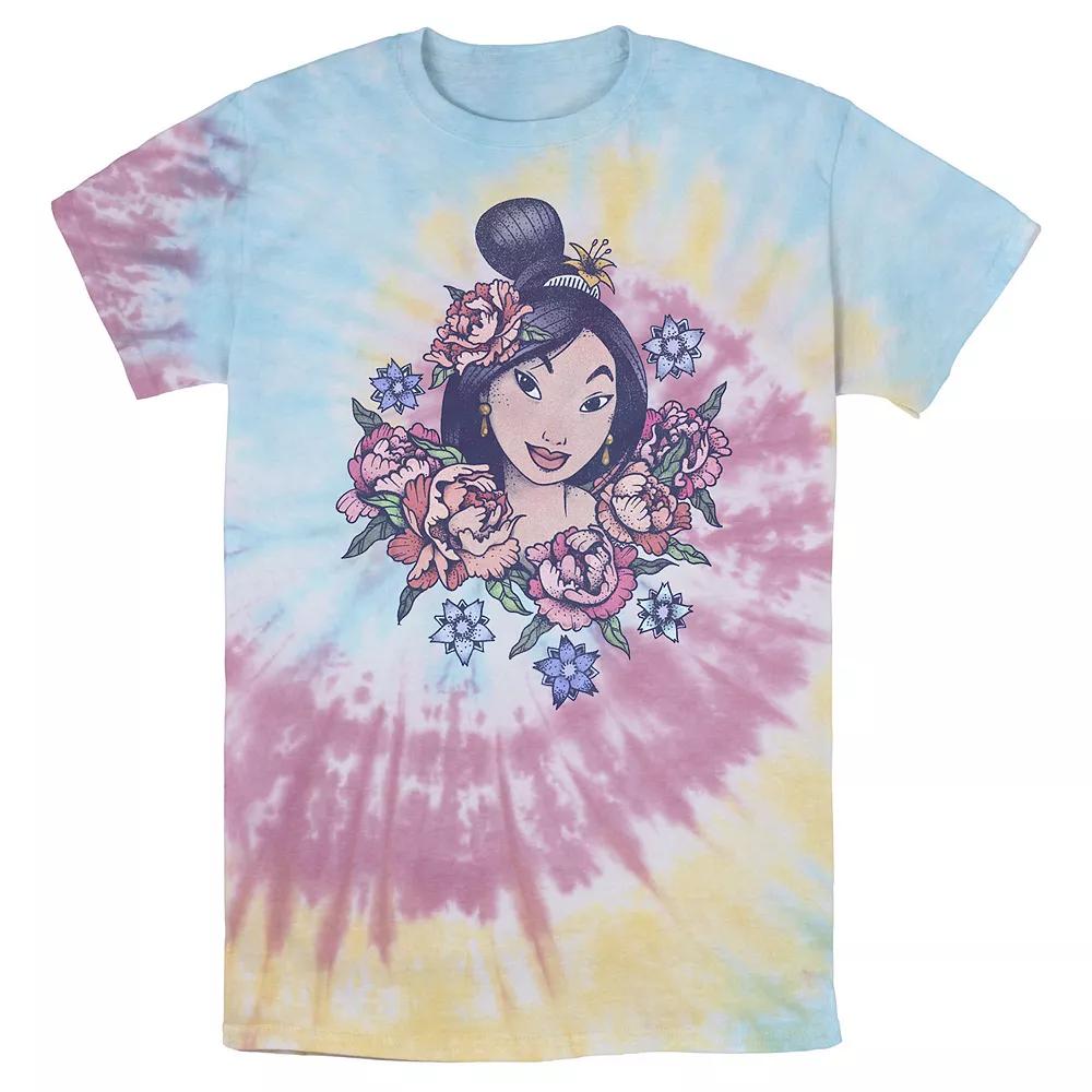 Men's Disney Mulan Floral Portrait Vintage Bomabrd Wash Tee,  Product Image