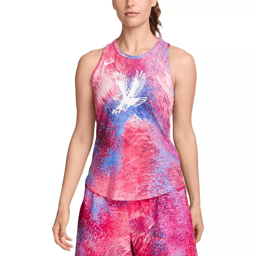 Women's Nike Red Team USA One Luxe Allover Print Tank Top,  Product Image