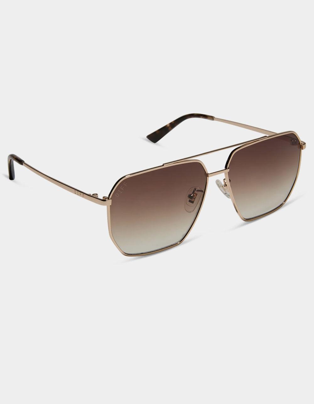 DIFF EYEWEAR Berkely Polarized Sunglasses - GOLD Product Image