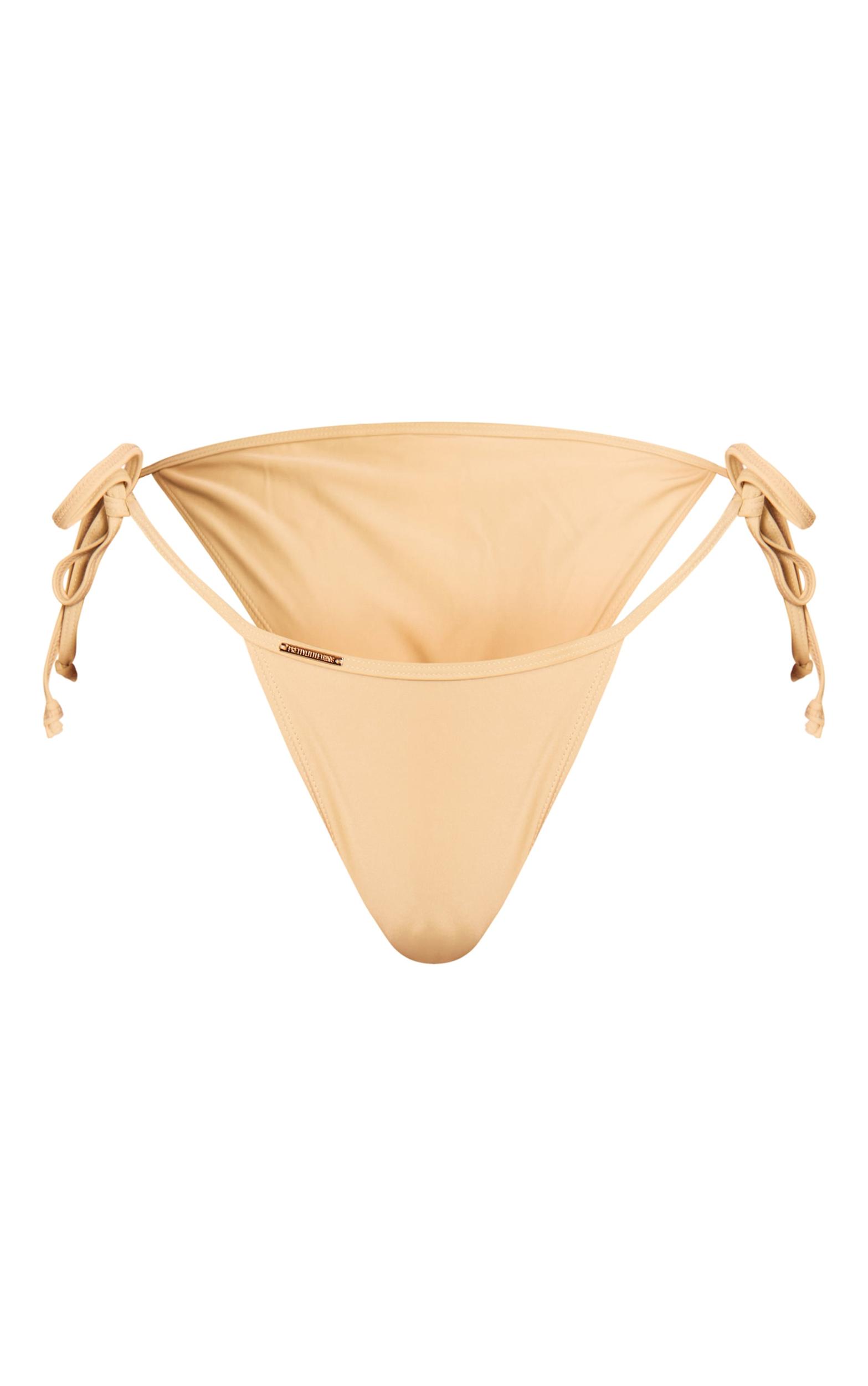 Cream Mix & Match Tie Side Bikini Bottoms Product Image