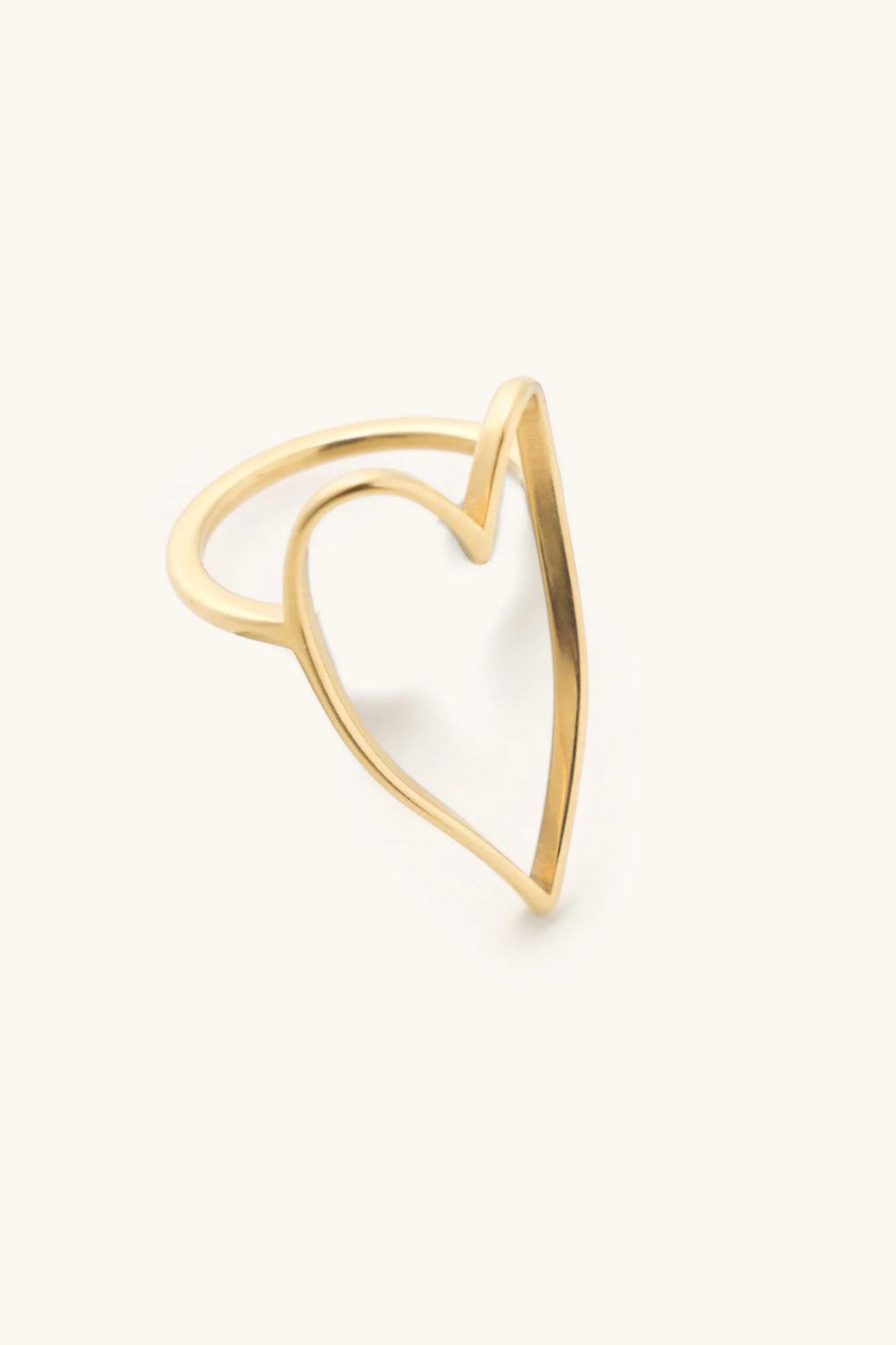 Lovie Gold Heart Ring- Waterproof Product Image