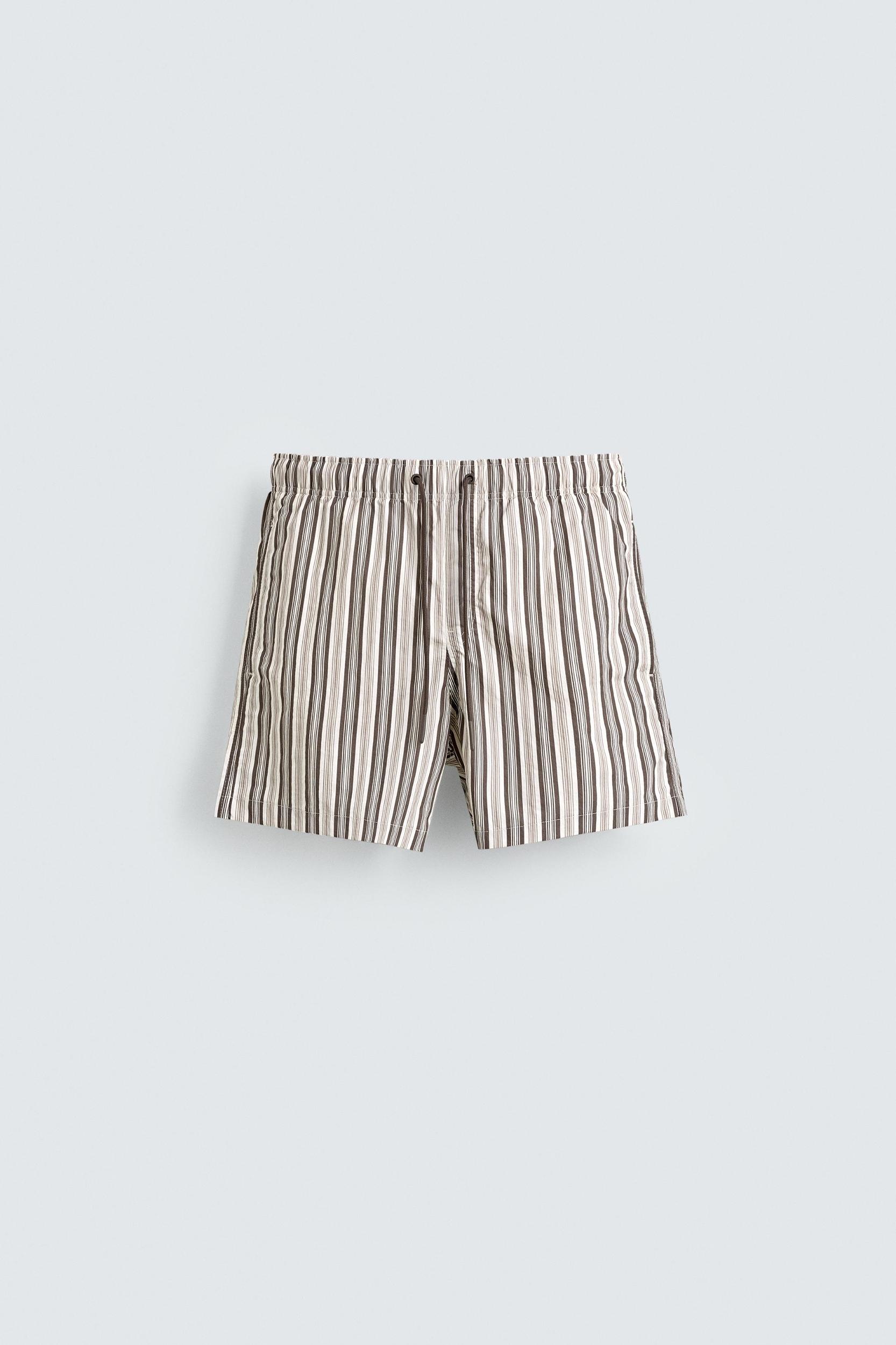 STRIPED MID-LENGTH SWIMSUIT Product Image