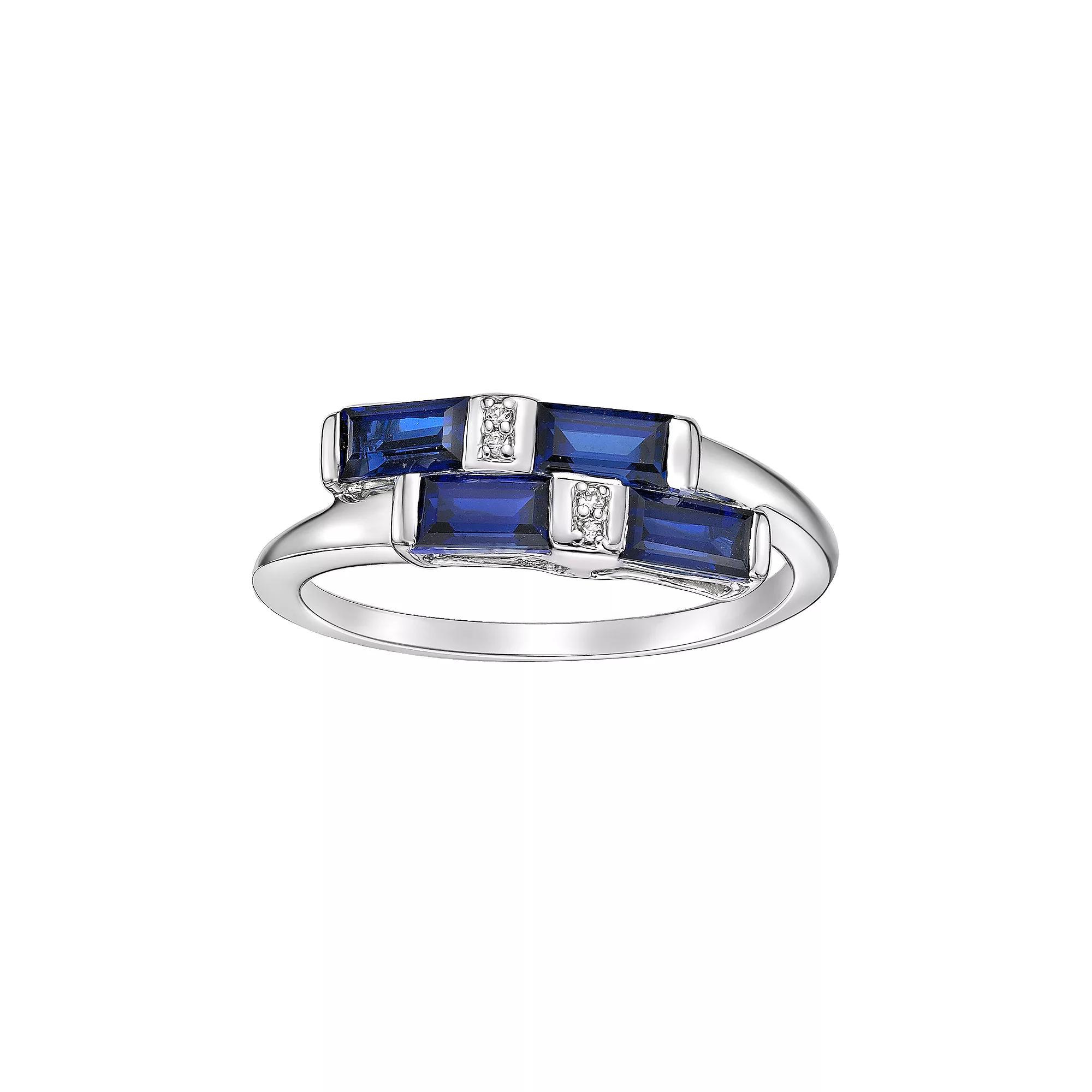 Gemminded Sterling Silver Lab-created Sapphire Ring, Women's,  Product Image