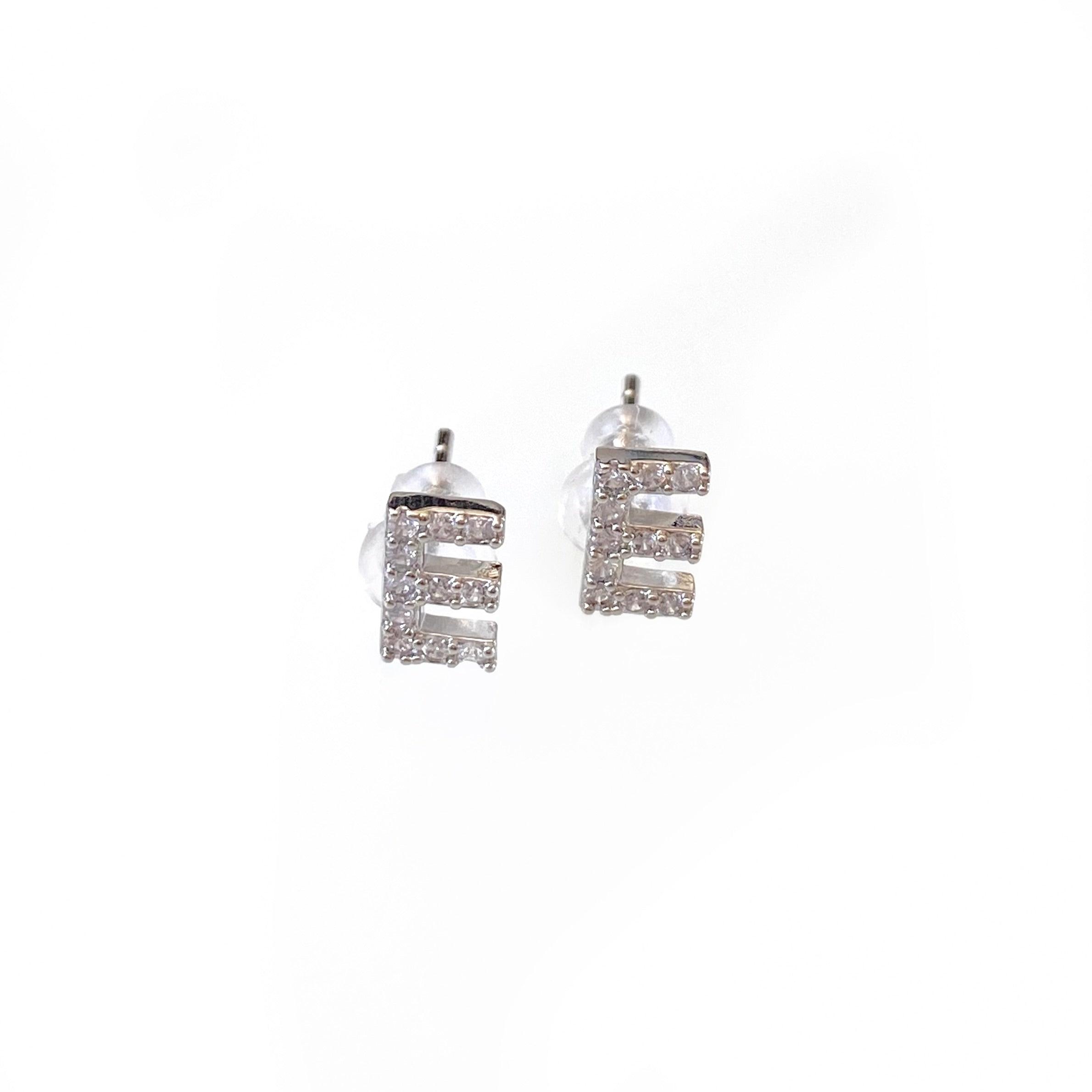 Silver Initial Studs Product Image