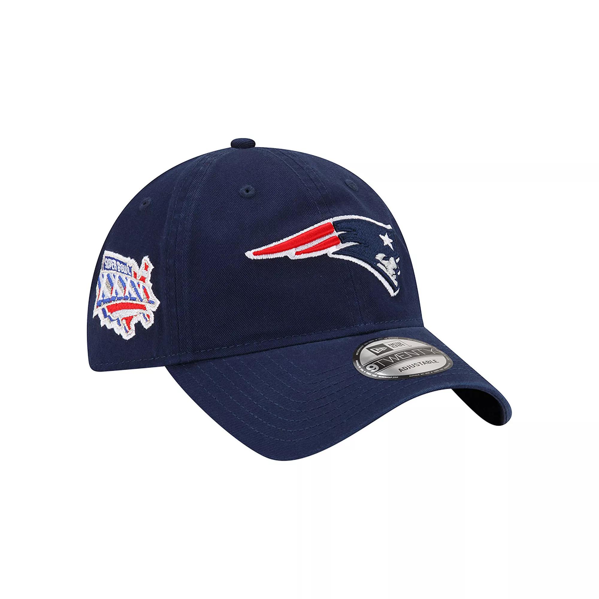Men's New Era  Navy New England Patriots Distinct 9TWENTY Adjustable Hat, Blue Product Image