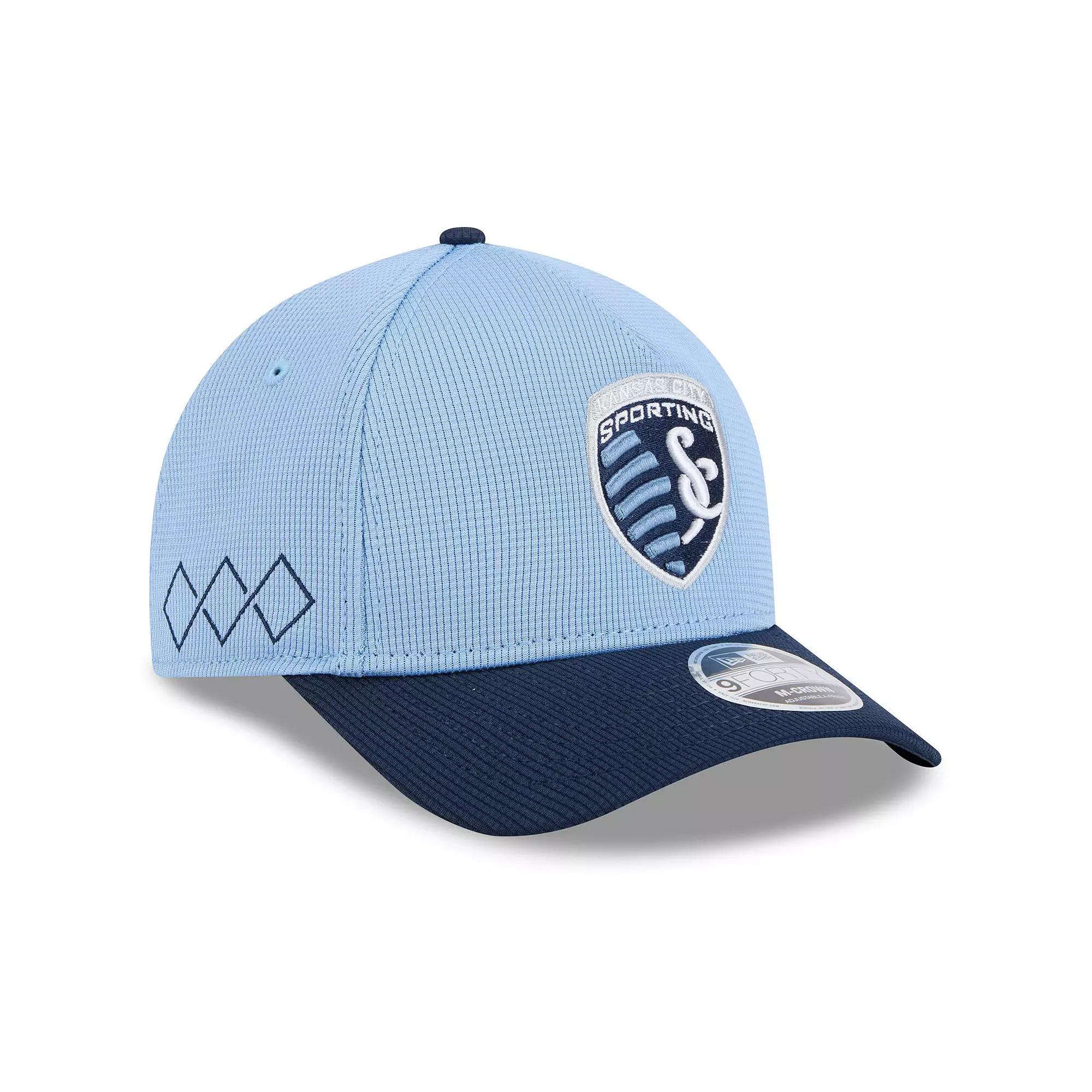 Men's New Era Light Blue Sporting Kansas City 2025 Jersey Hook 9FORTY M-Crown Adjustable Hat Product Image