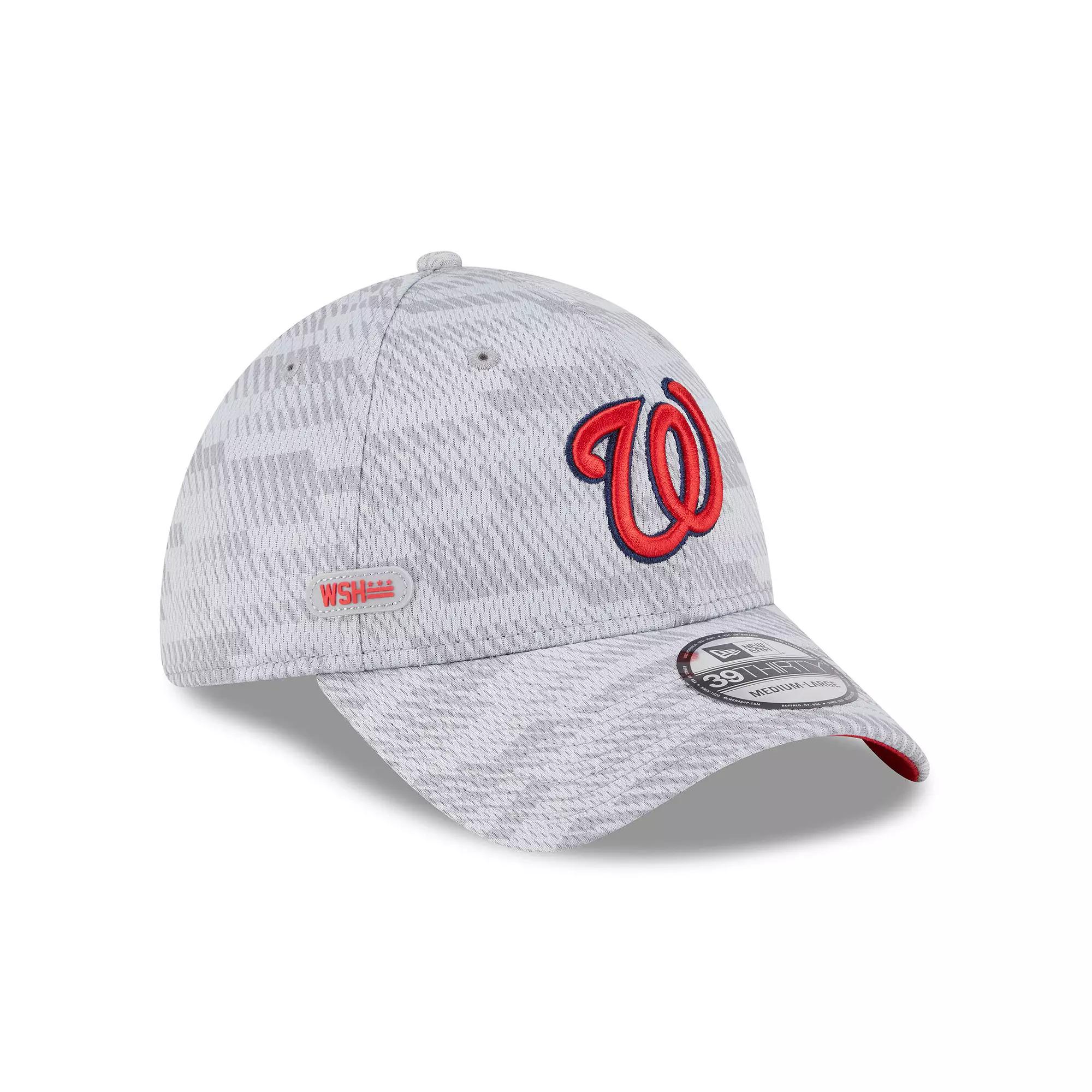 Men's New Era Gray Washington Nationals 2025 MLB Clubhouse 39THIRTY Flex Hat, Size: Small/Medium, Grey Product Image