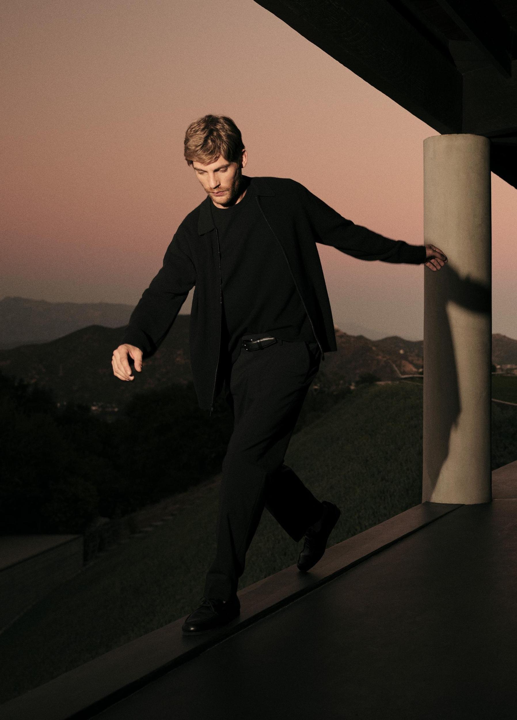 Wool-Blend Two-Way Zip Cardigan Product Image