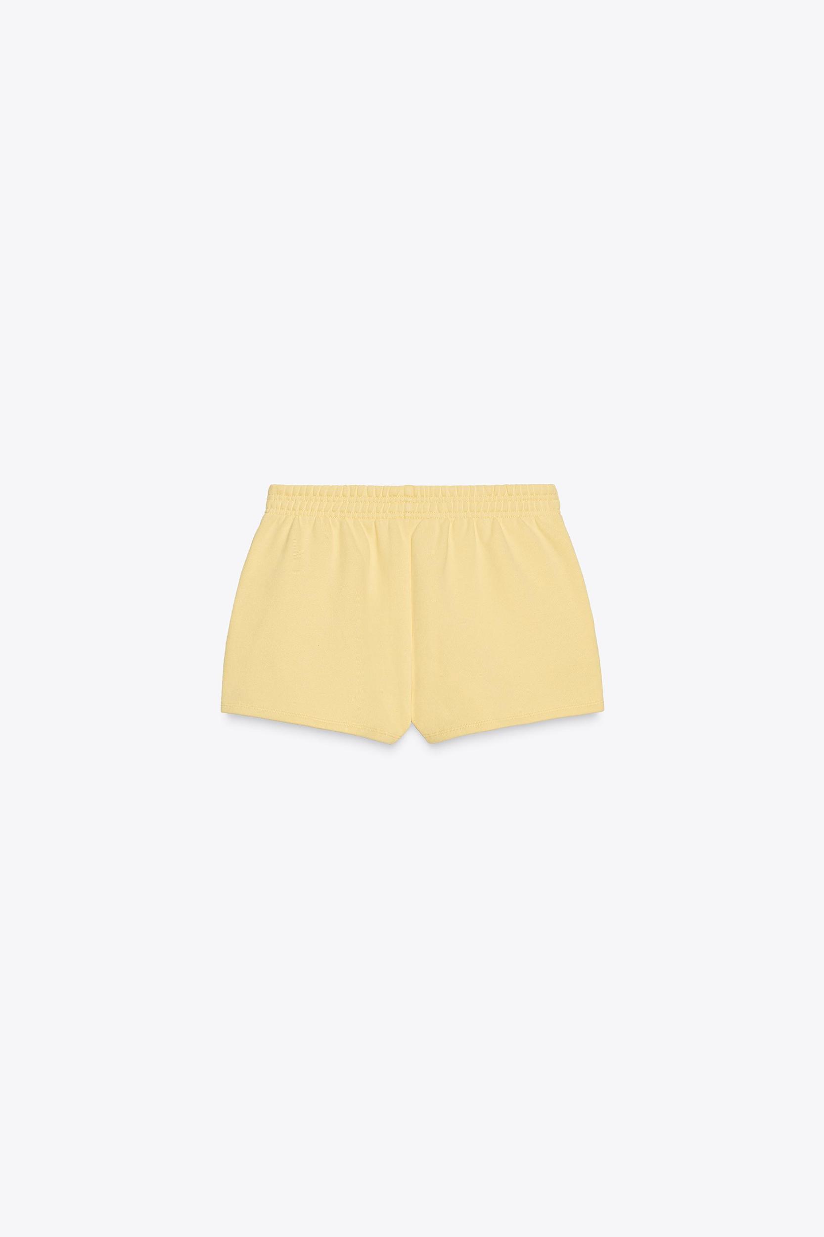 EMBROIDERED TEXT FLEECE SHORTS Product Image