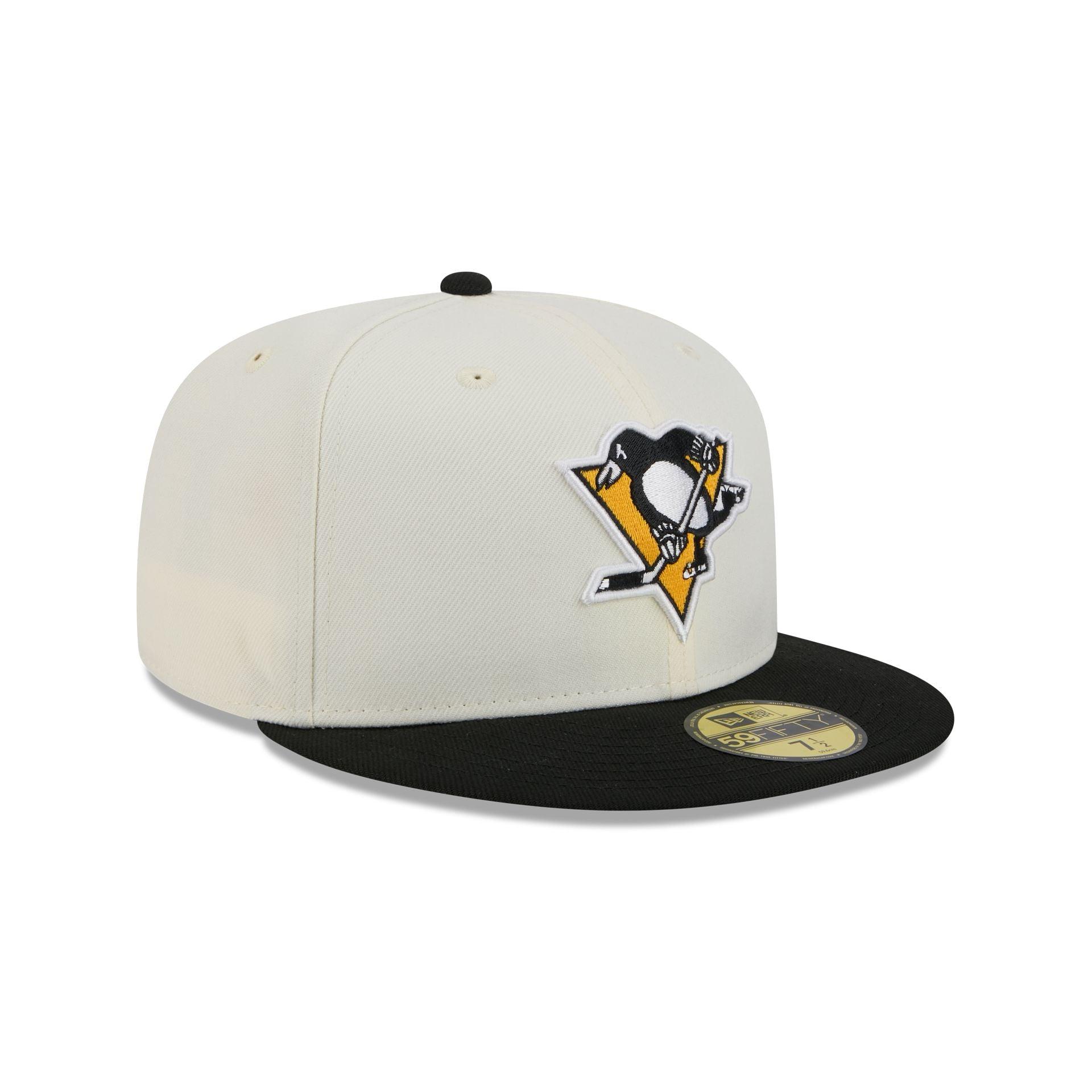 Pittsburgh Penguins Chrome White 59FIFTY Fitted Hat Male Product Image
