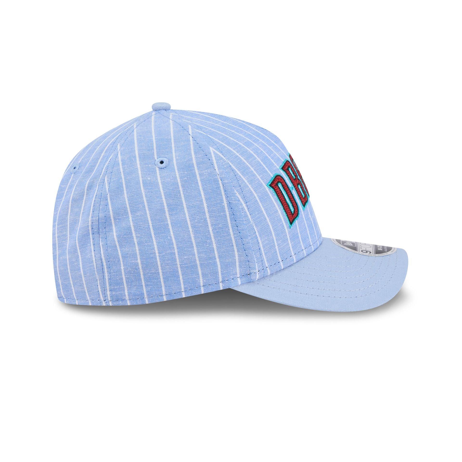 Arizona Diamondbacks Pinstripe Linen 9FORTY M-Crown A-Frame Snapback Hat Male Product Image