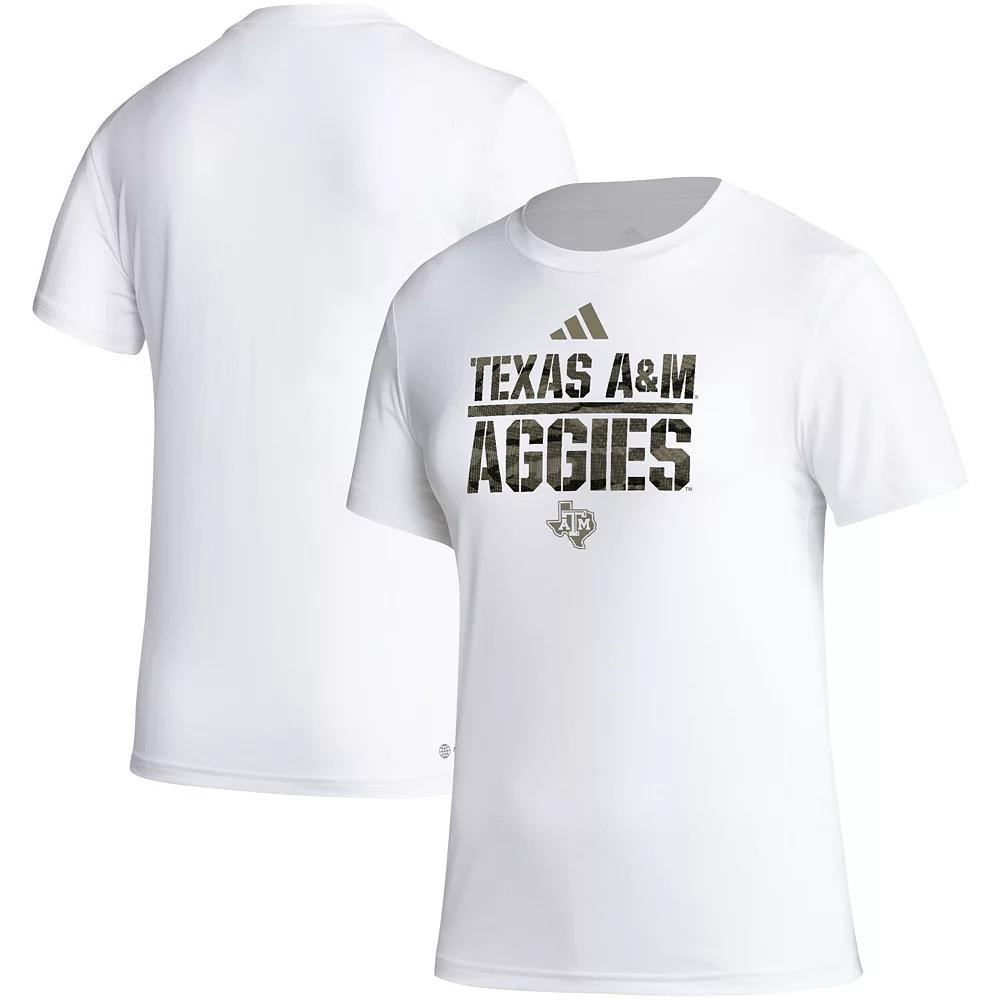 Women's adidas White Texas A&M Aggies AEROREADY Military Appreciation Pregame T-Shirt, Size: Medium Product Image