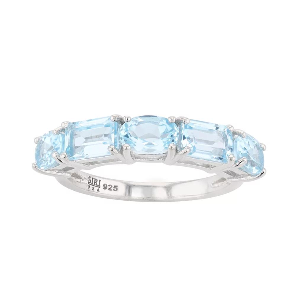 SIRI USA by TJM SIRI Sterling Silver Faceted Sky Blue Topaz Ring, Women's, Size: 8 Product Image
