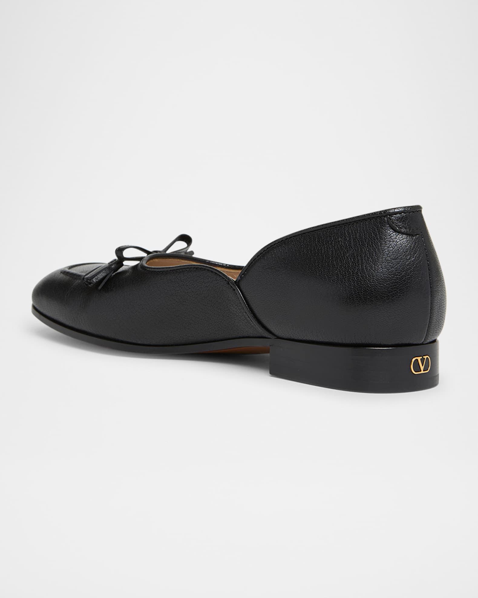 Men's VLogo-Heel Leather Flats Product Image