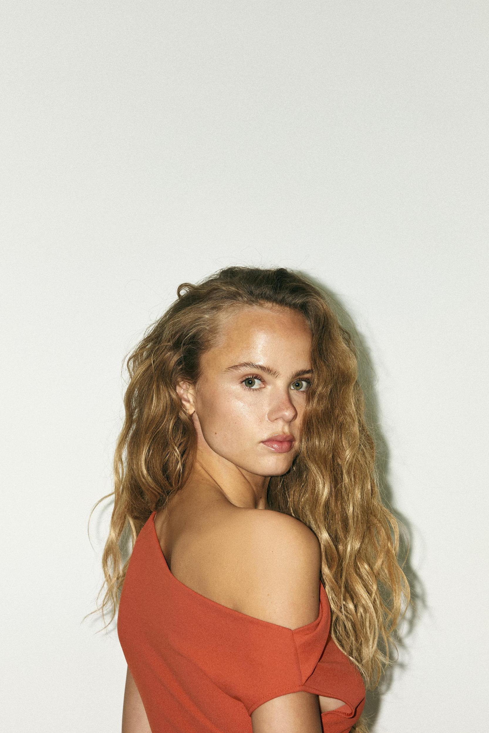 DRAPED MIDI DRESS Product Image