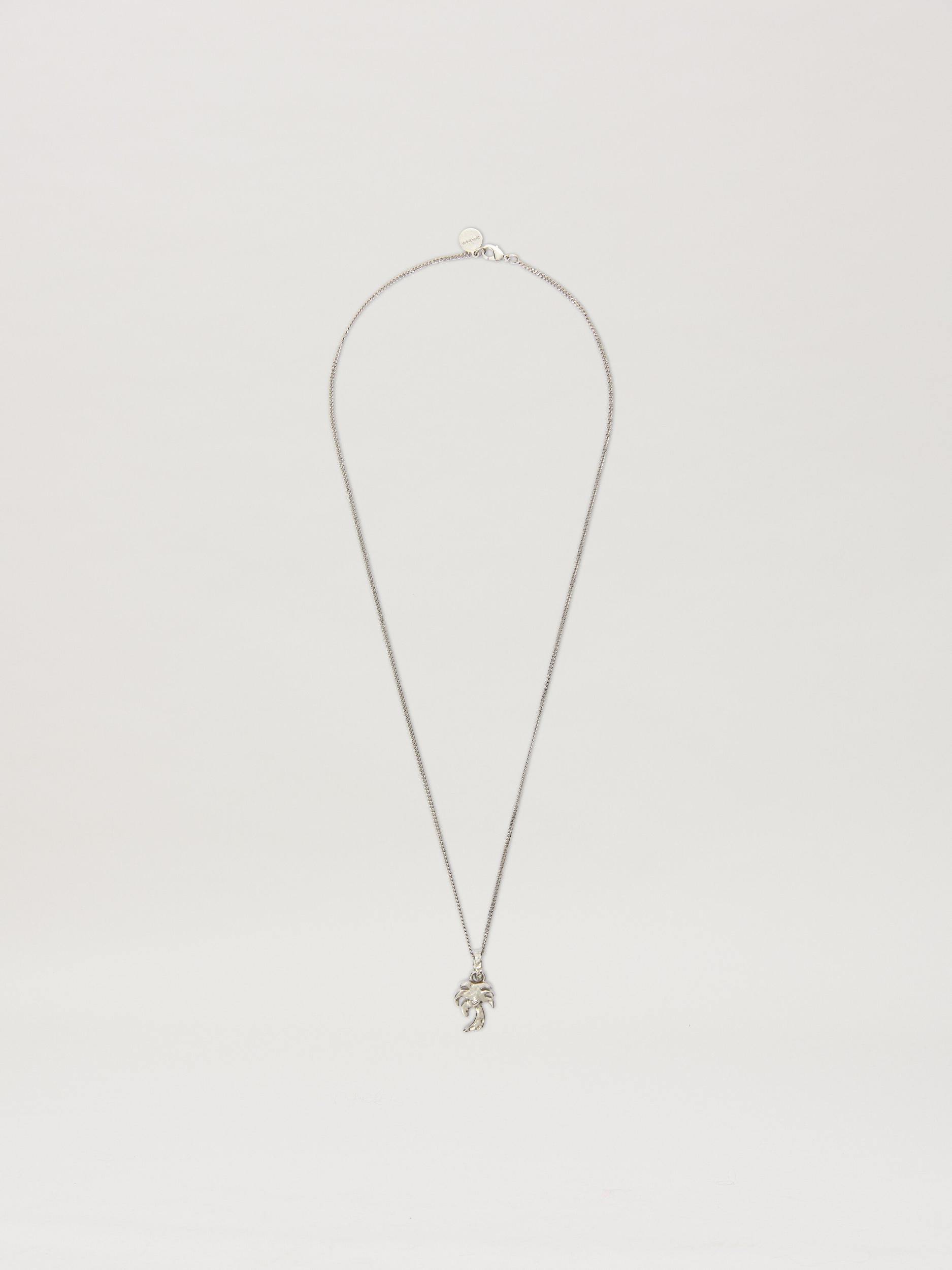 PALM MELTED CHARM NECKLACE SILVER - TRAN Product Image