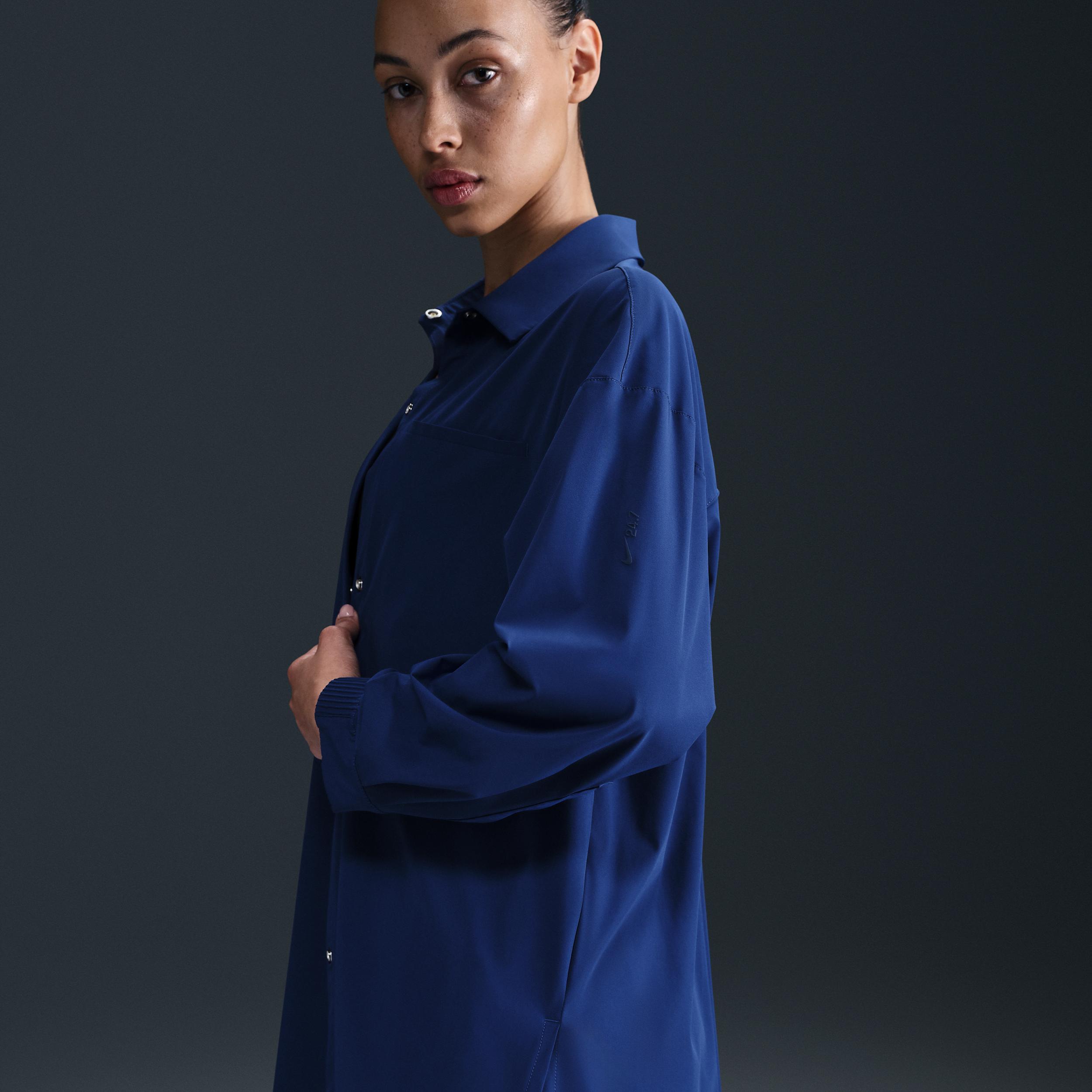 Nike Womens 24.7 PerfectStretch Dri-FIT Oversized Long-Sleeve Shirt | HM8385-455 Product Image