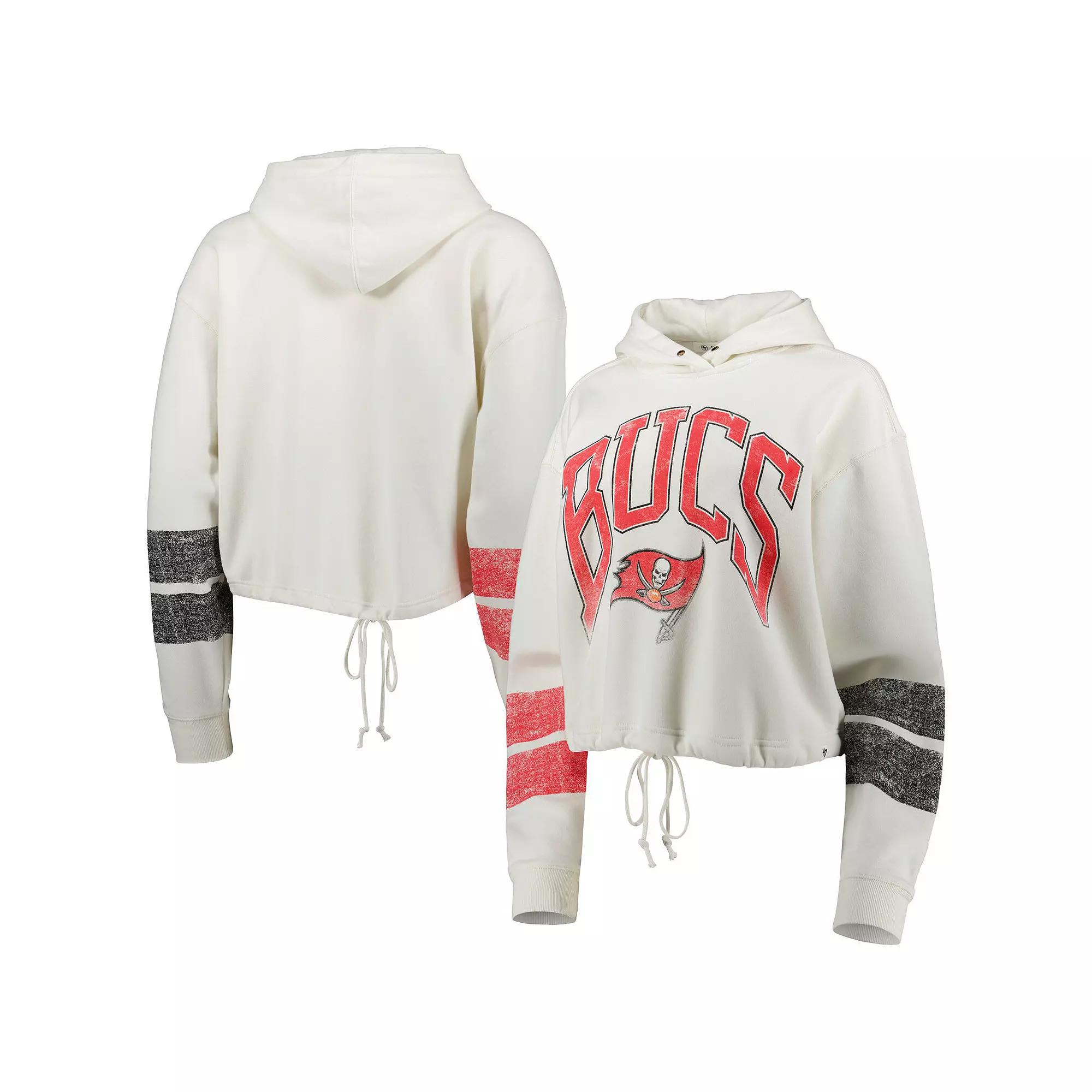 Women's '47 Oatmeal Tampa Bay Buccaneers Harper Pullover Hoodie,  Product Image