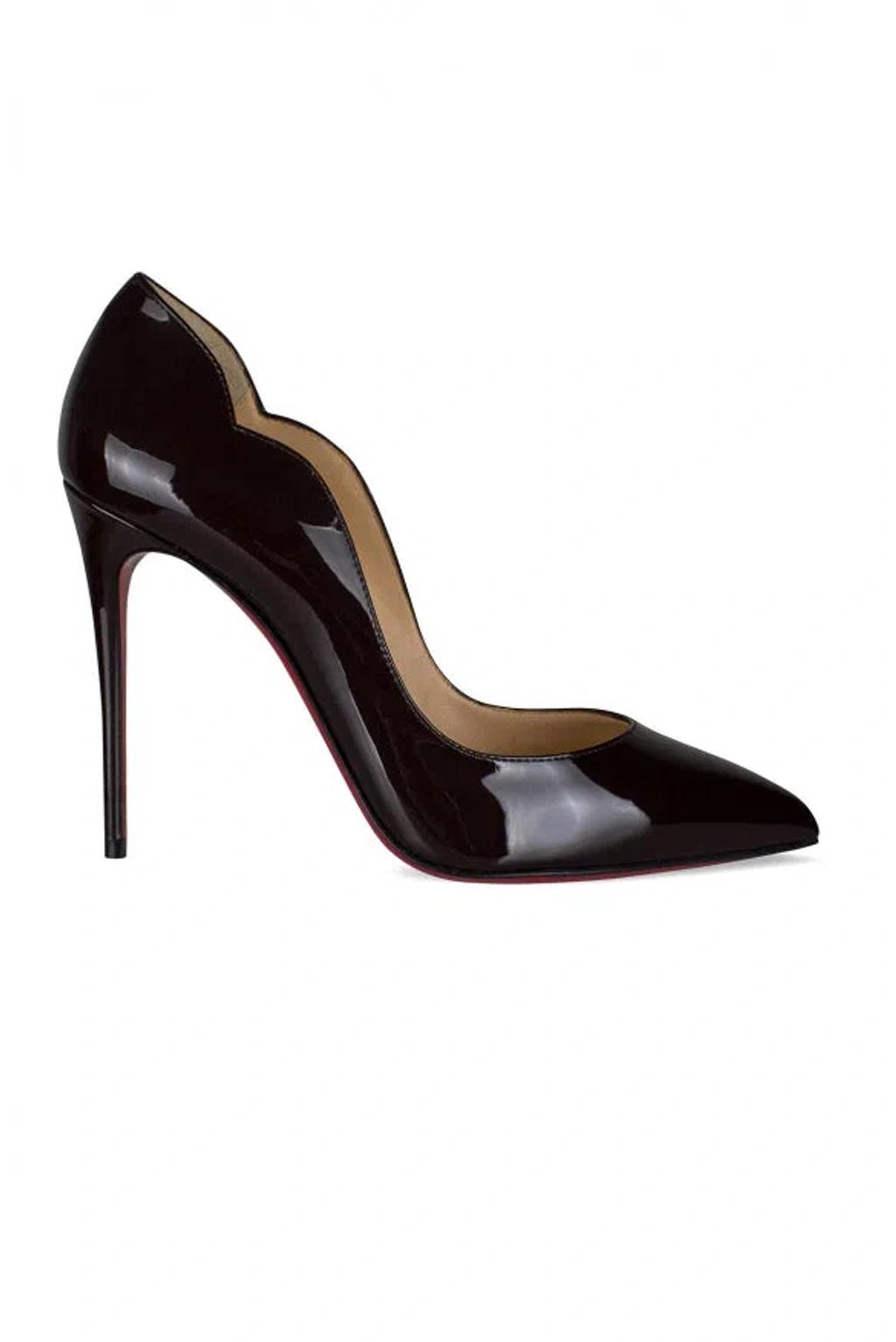 CHRISTIAN LOUBOUTIN Hot Chick Black Patent Leather Pumps Product Image
