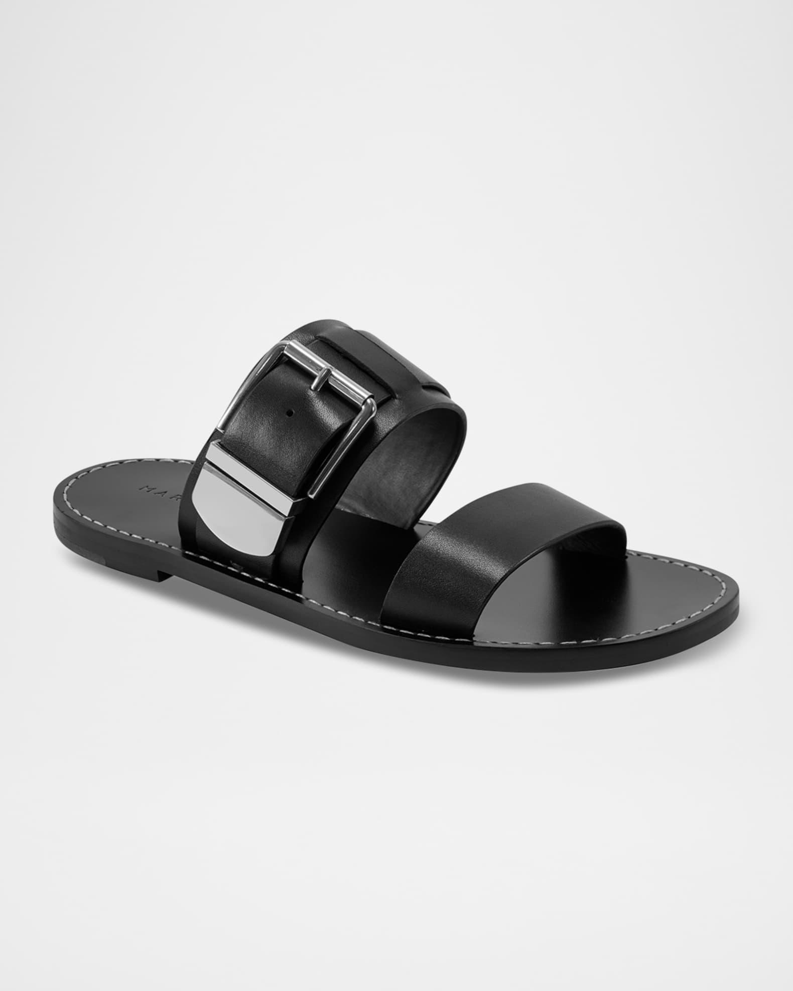 Hallyn Buckle Dual-Band Slide Sandals Product Image