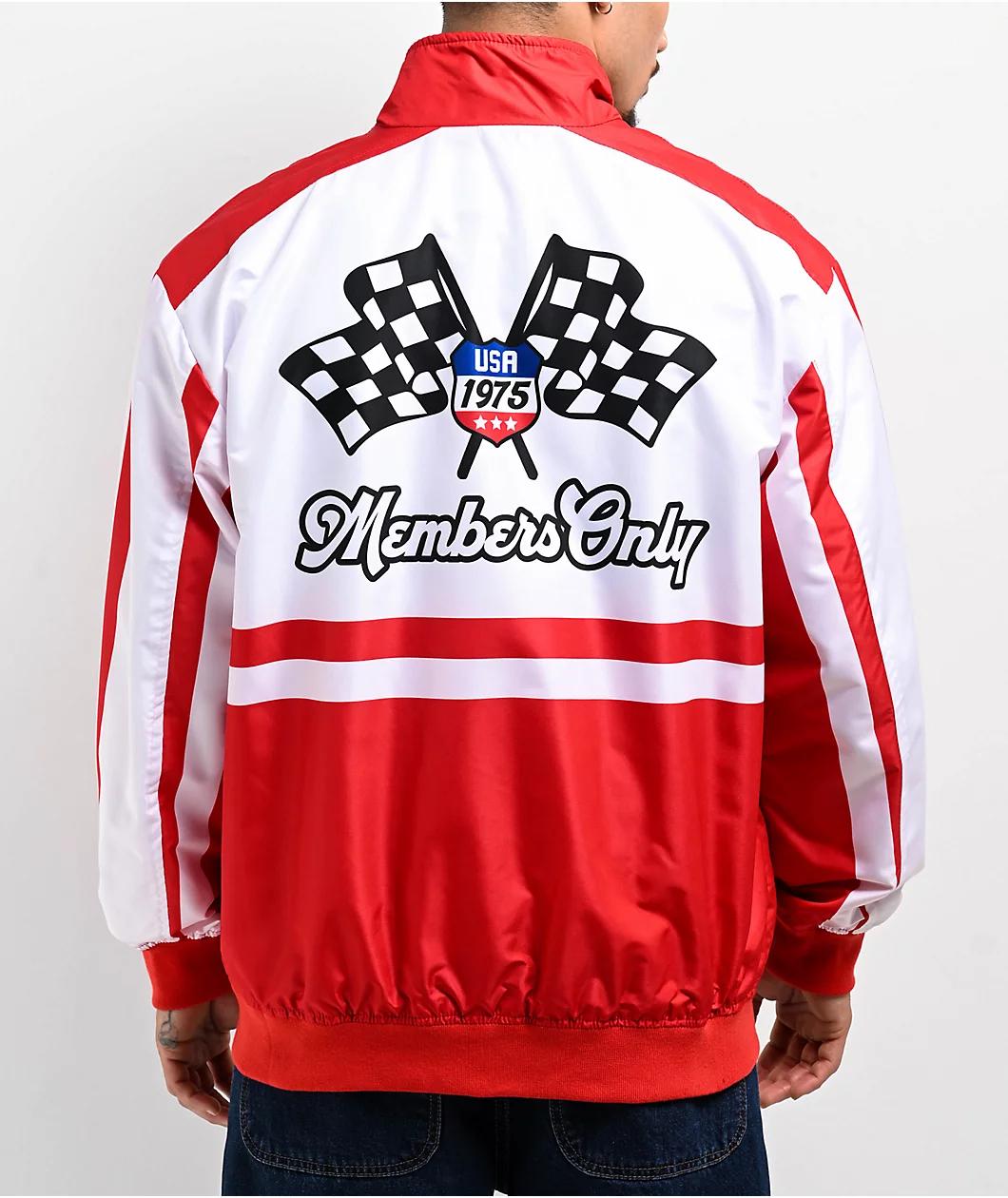 Members Only Racing Team Red Zip Jacket Product Image