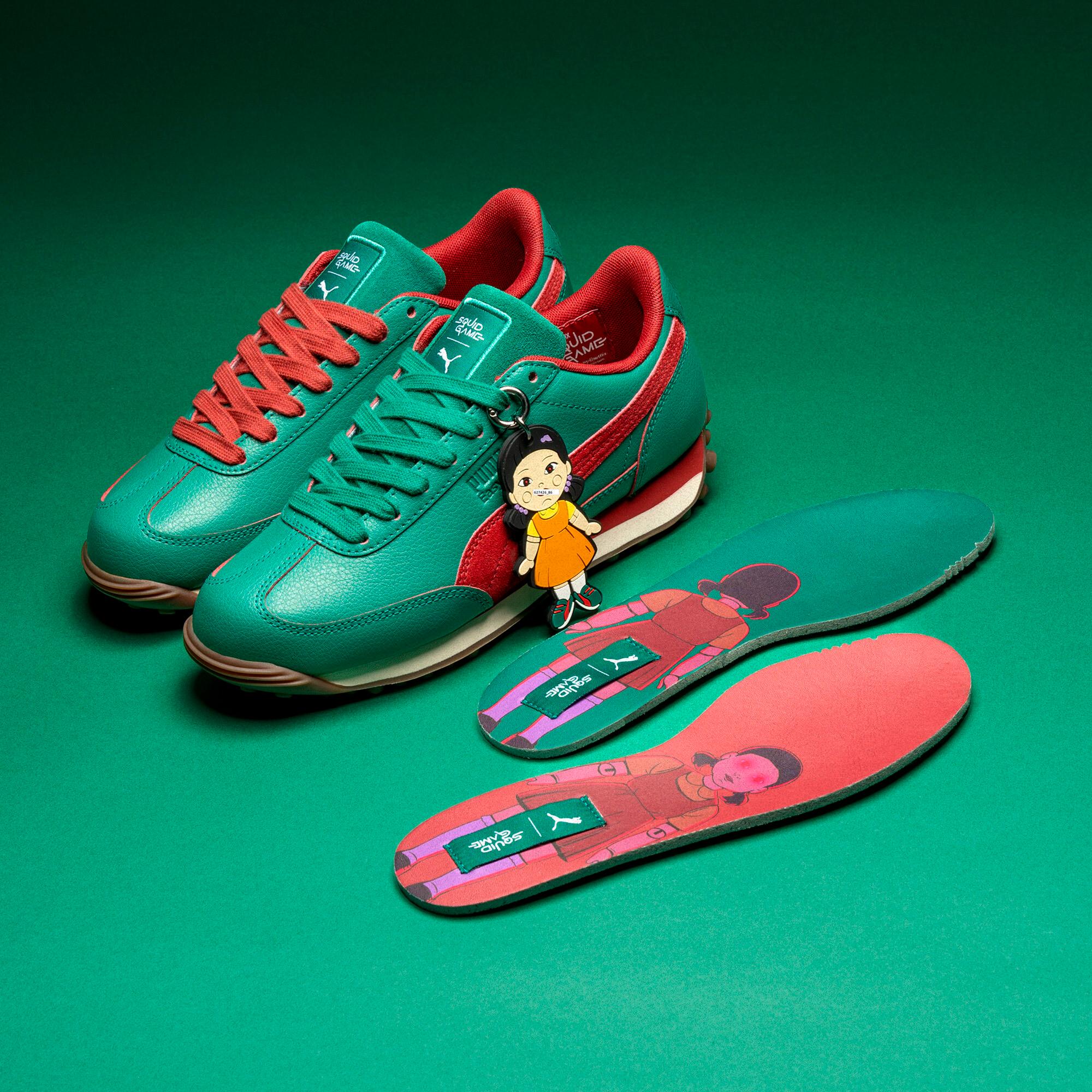 PUMA x SQUID GAME Easy Rider Men's Sneakers in Intense Red/Dark Pine Product Image