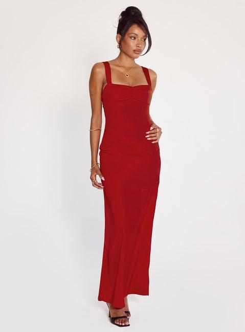Strauss Maxi Dress Red Product Image