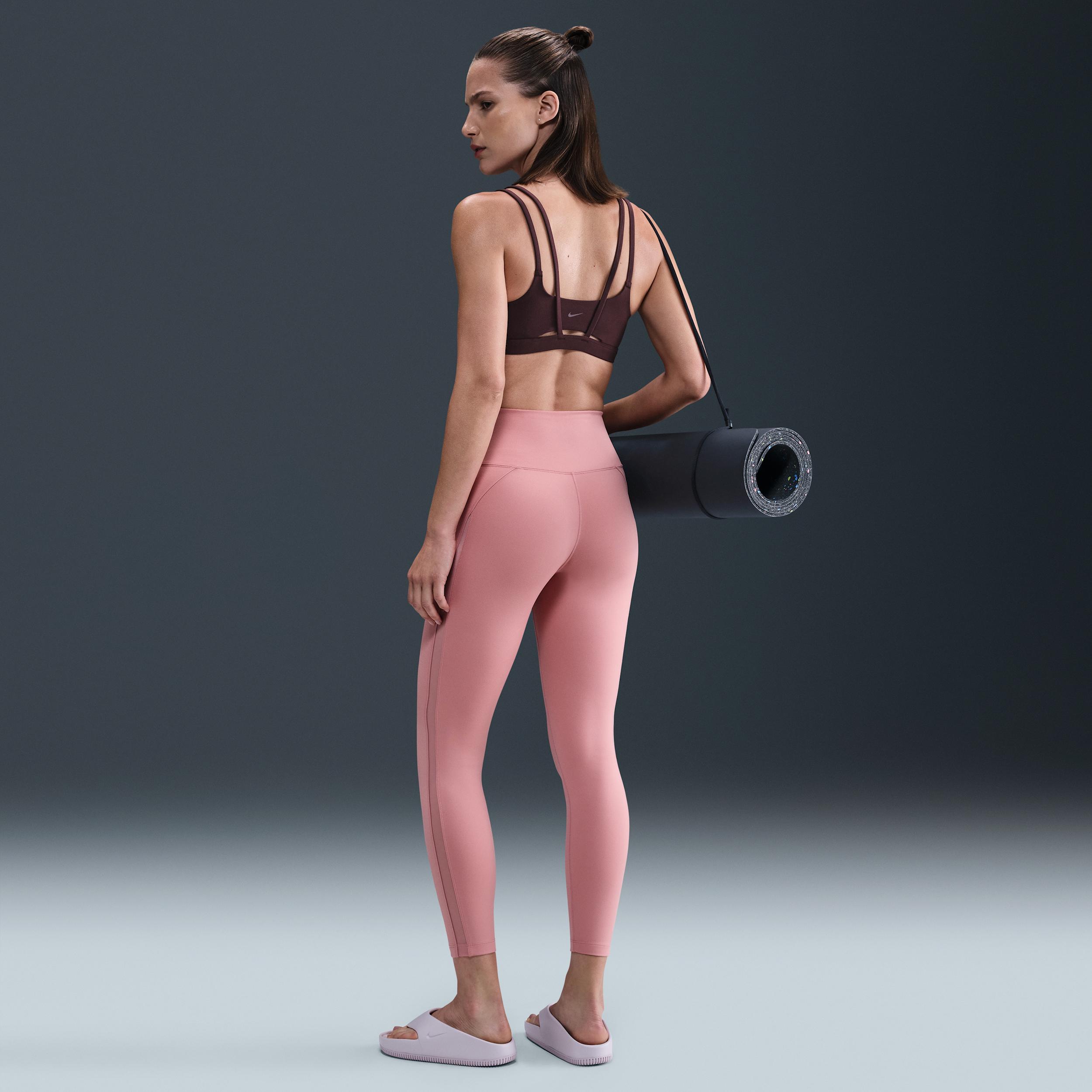 Nike Womens Zenvy Strappy Light-Support Padded Sports Bra | DO6608-652 Product Image