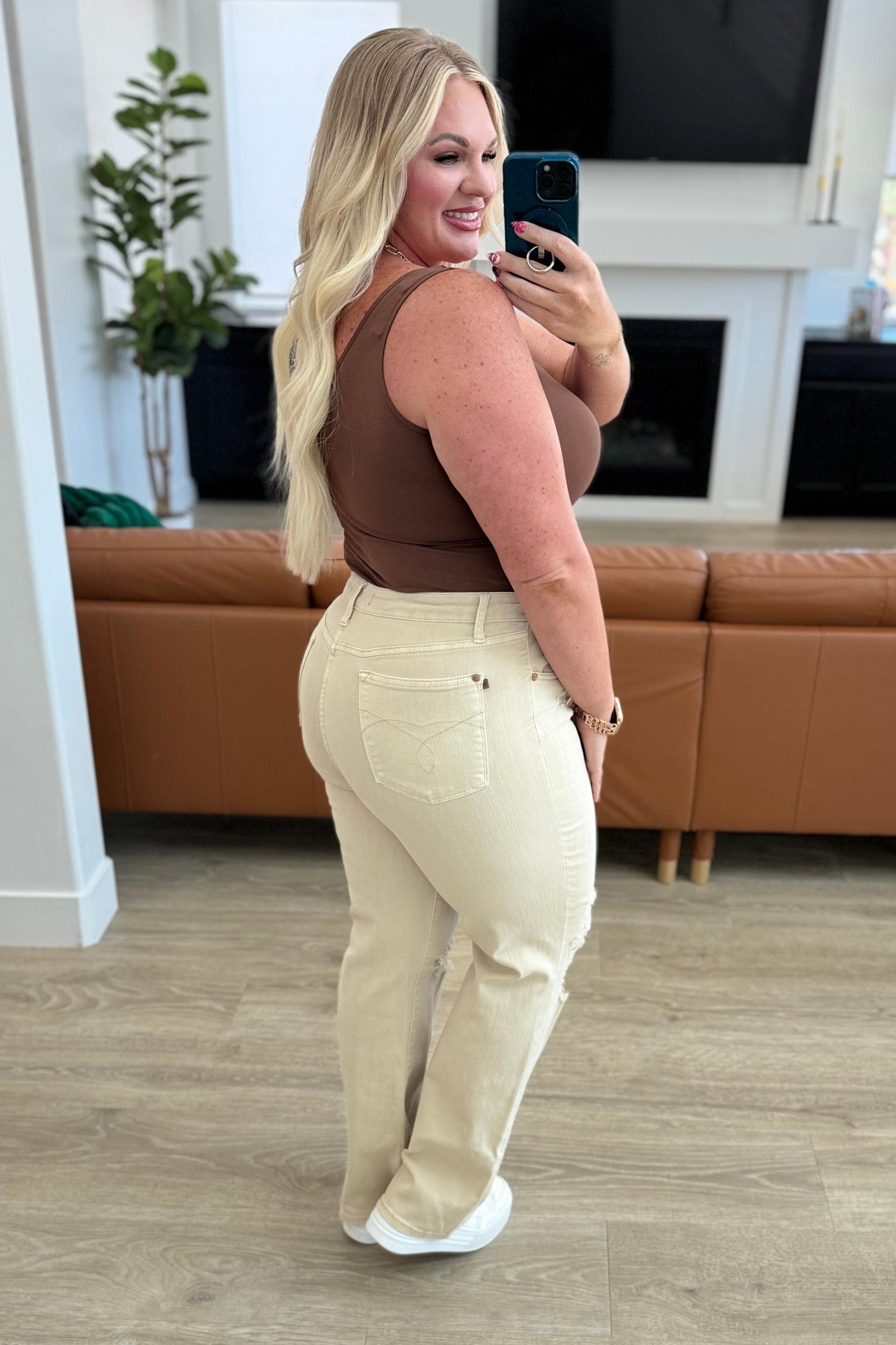 Callie High Rise Adjustable Button Cutoff Shorts (Online Exclusive) Product Image