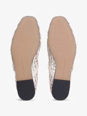 Woven Leather Mix Mary Jane Flat Product Image