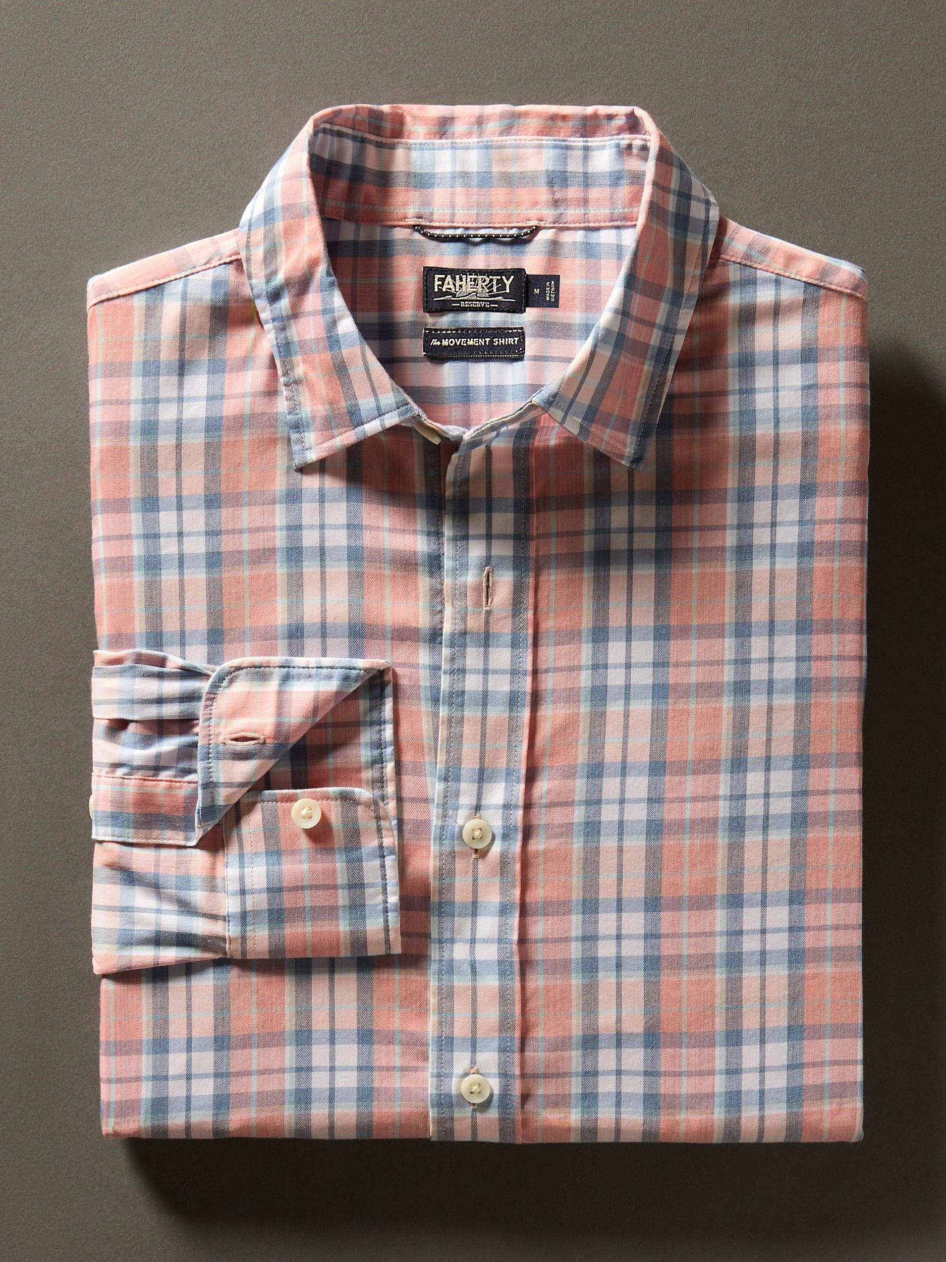Movement™ Shirt - Ocean Coral Plaid Male Product Image