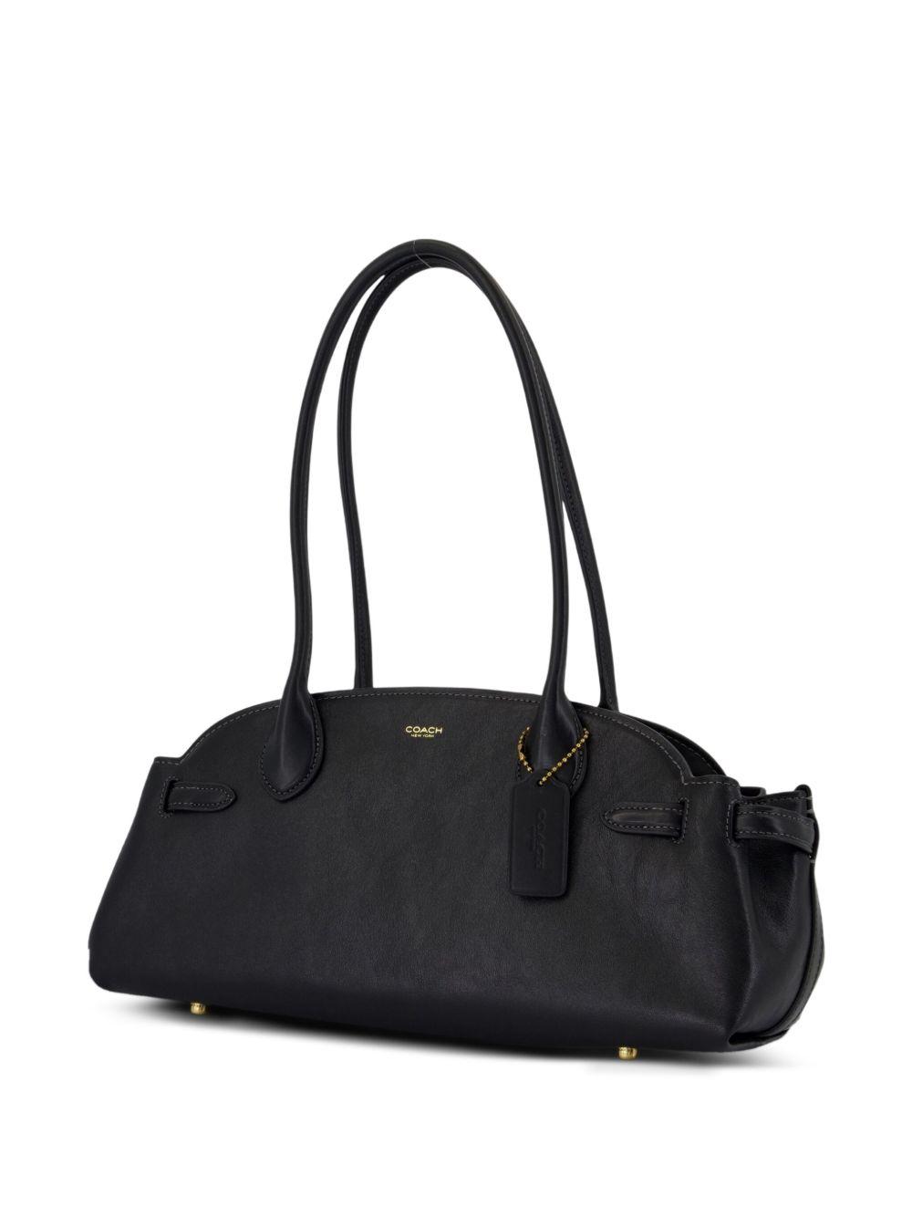 logo-detail leather shoulder bag Product Image