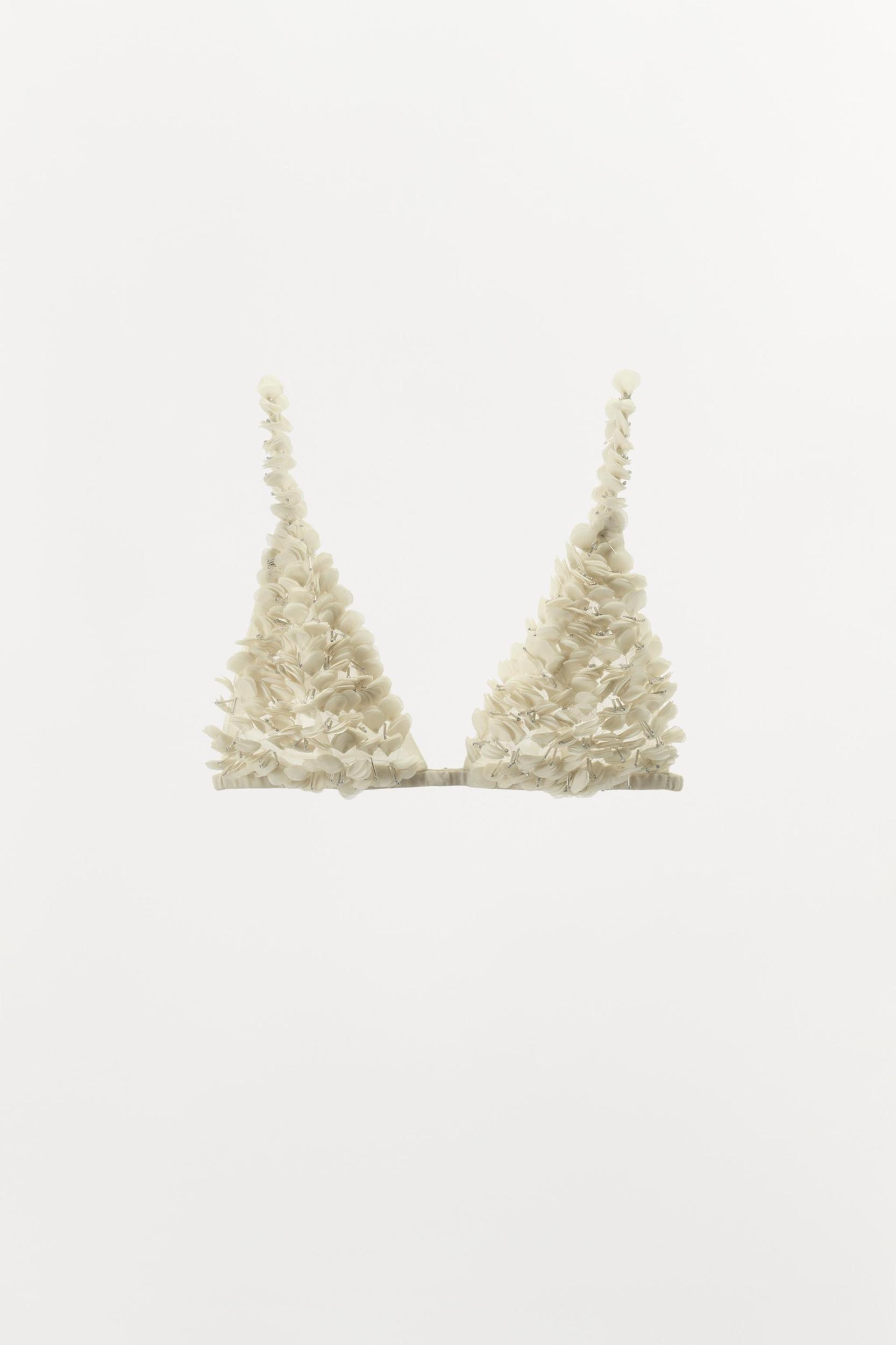 LIMITED EDITION BEADED RAISED FLORAL BRA Product Image