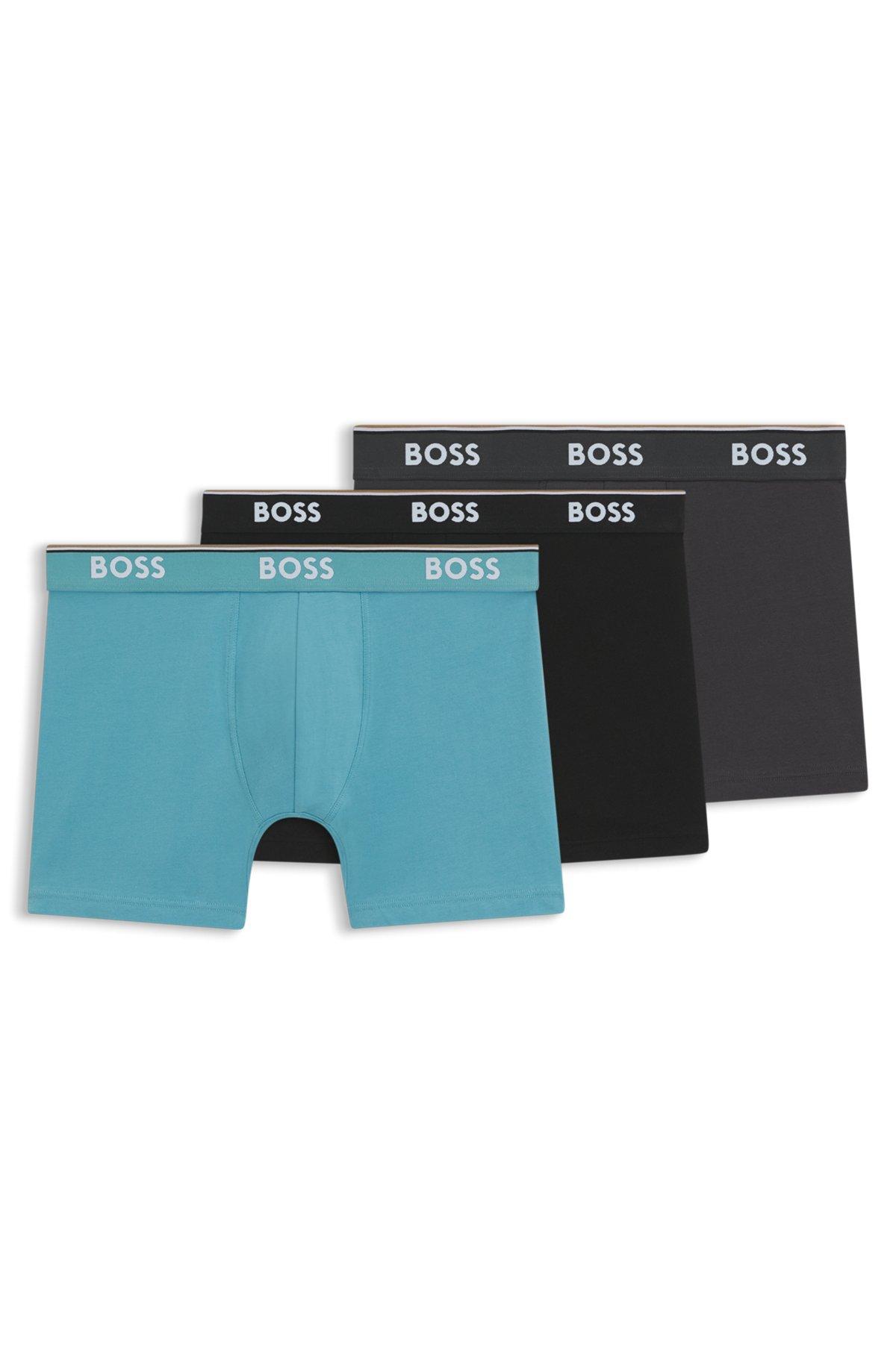 BOSS - Three-pack of stretch cotton boxer briefs - Patterned Product Image