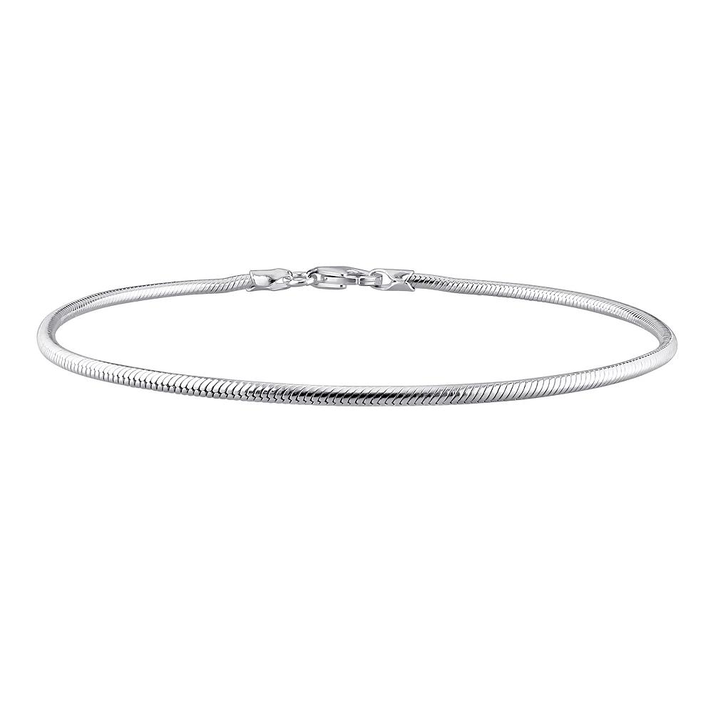 Stella Grace Men's Sterling Silver Snake Chain Bracelet, Size: 9" Product Image