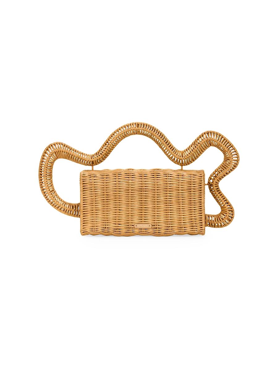 Womens Elsa Rattan Clutch Product Image