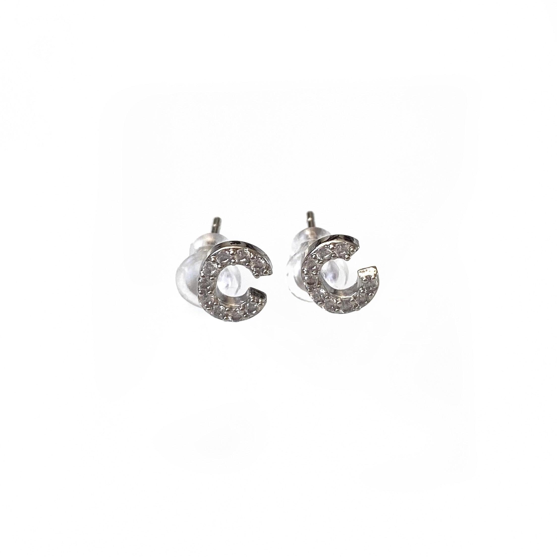 Silver Initial Studs Product Image