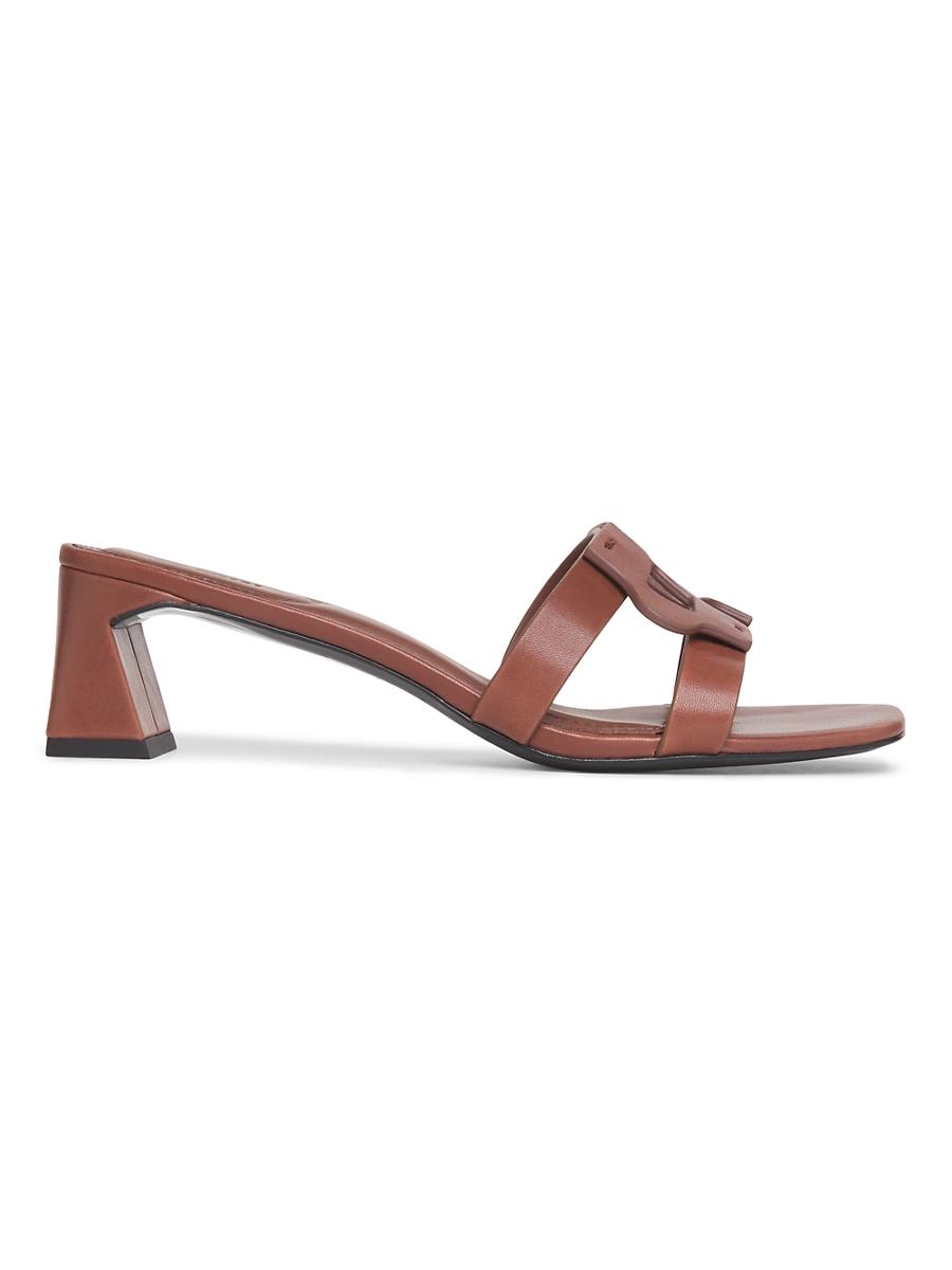 Womens Monogram 50MM Leather Block-Heel Sandals Product Image