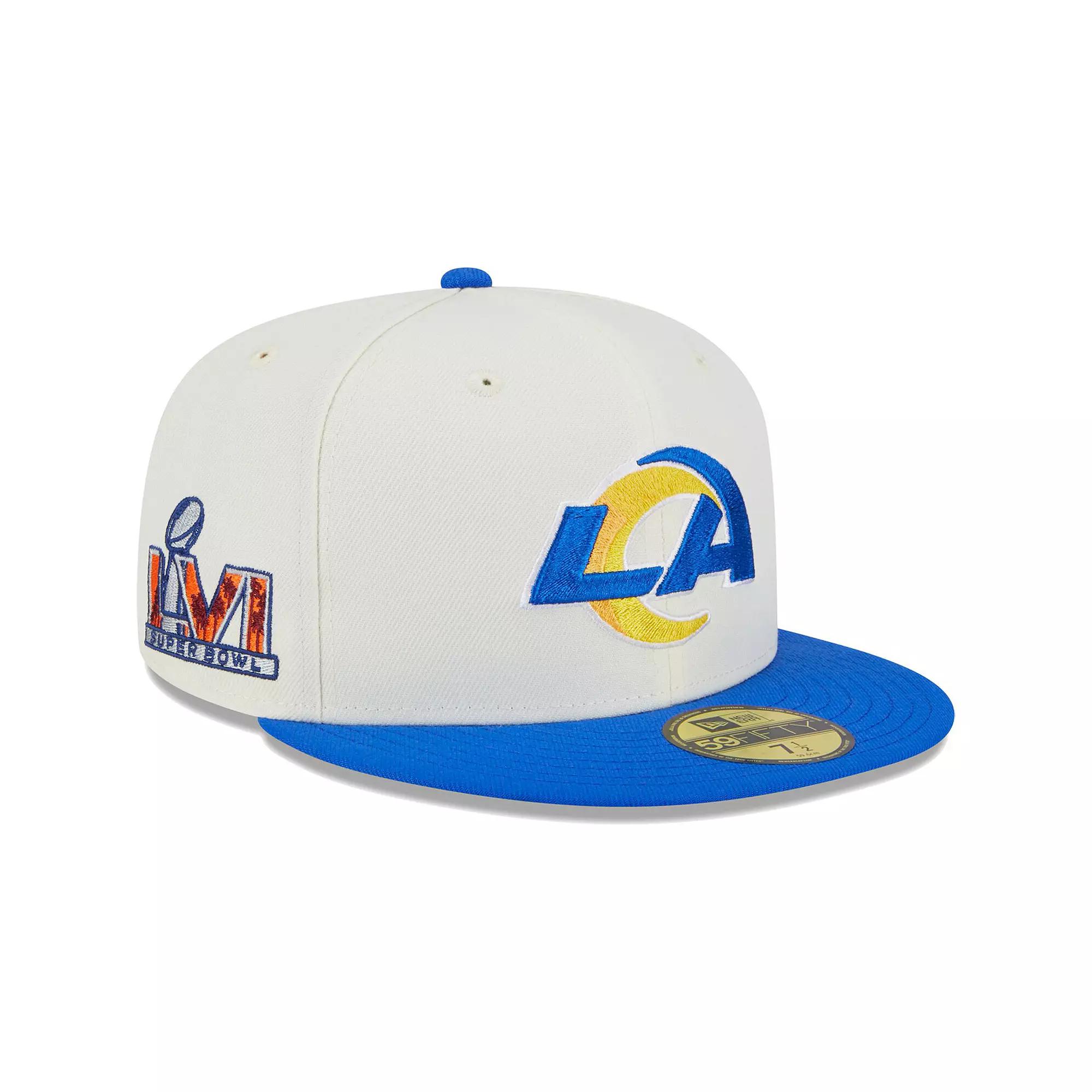 Men's New Era Cream Los Angeles Rams Retro 59FIFTY Fitted Hat, Size: 8, Beige Product Image