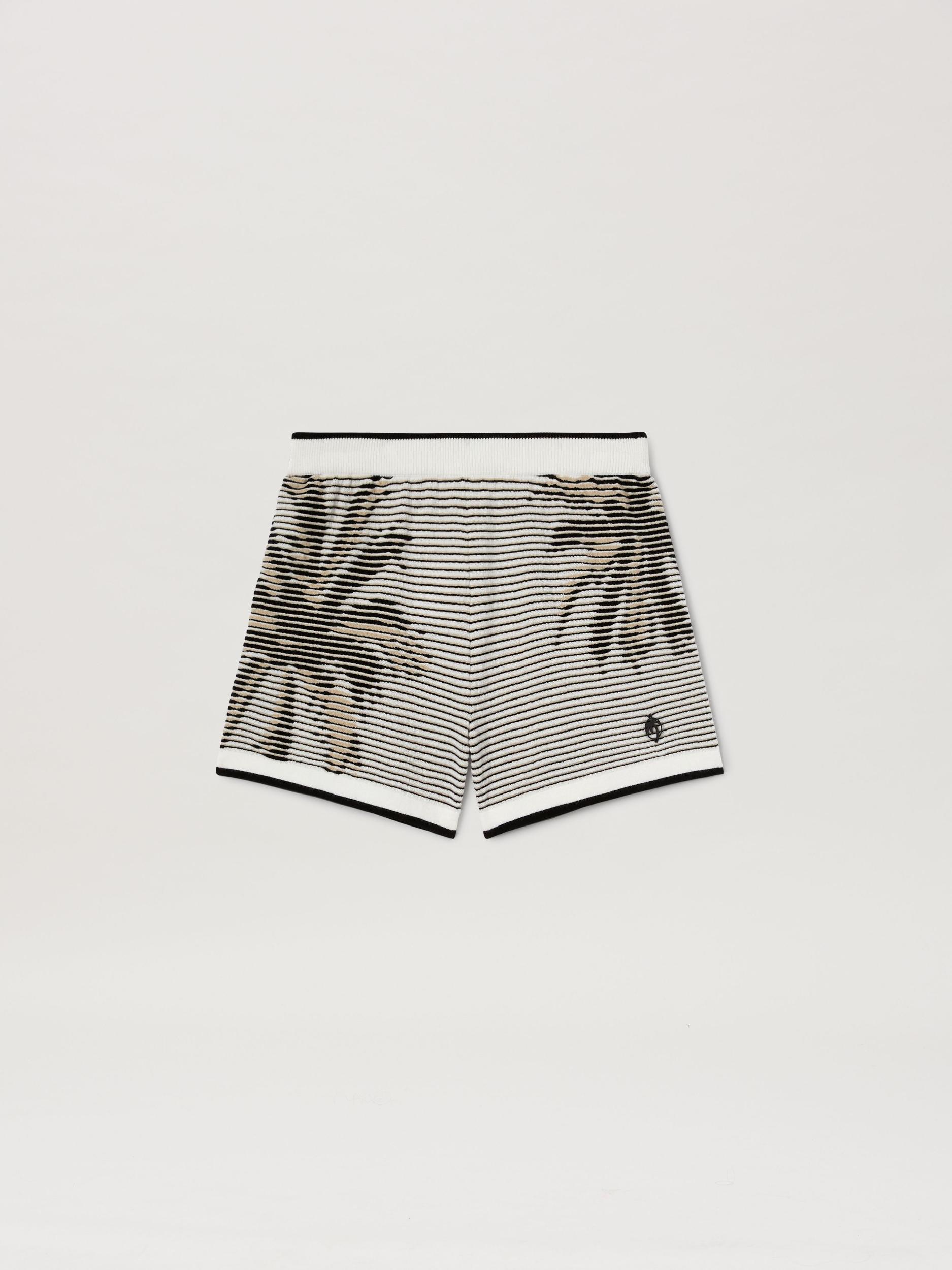 PALMS JACQUARD KNIT SHORTS OFF WHITE - B Product Image