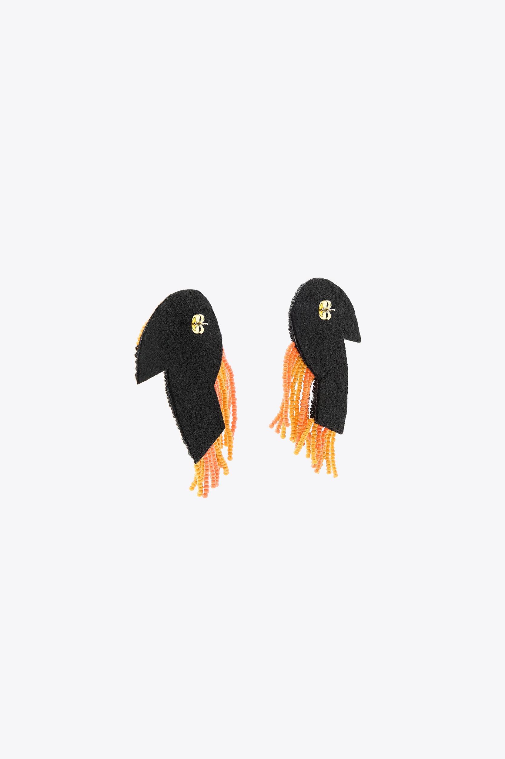 BEADED TOUCAN EARRINGS Product Image