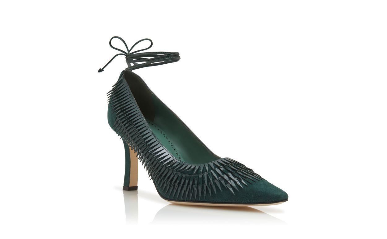 VILMORIN Dark Green Patent Leather Pumps Product Image