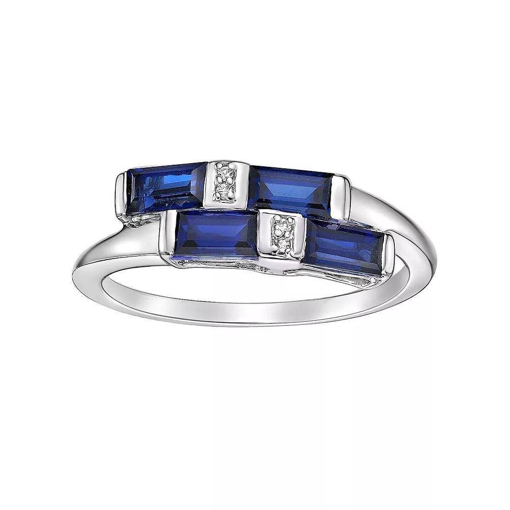 Gemminded Sterling Silver Lab-created Sapphire Ring, Women's,  Product Image