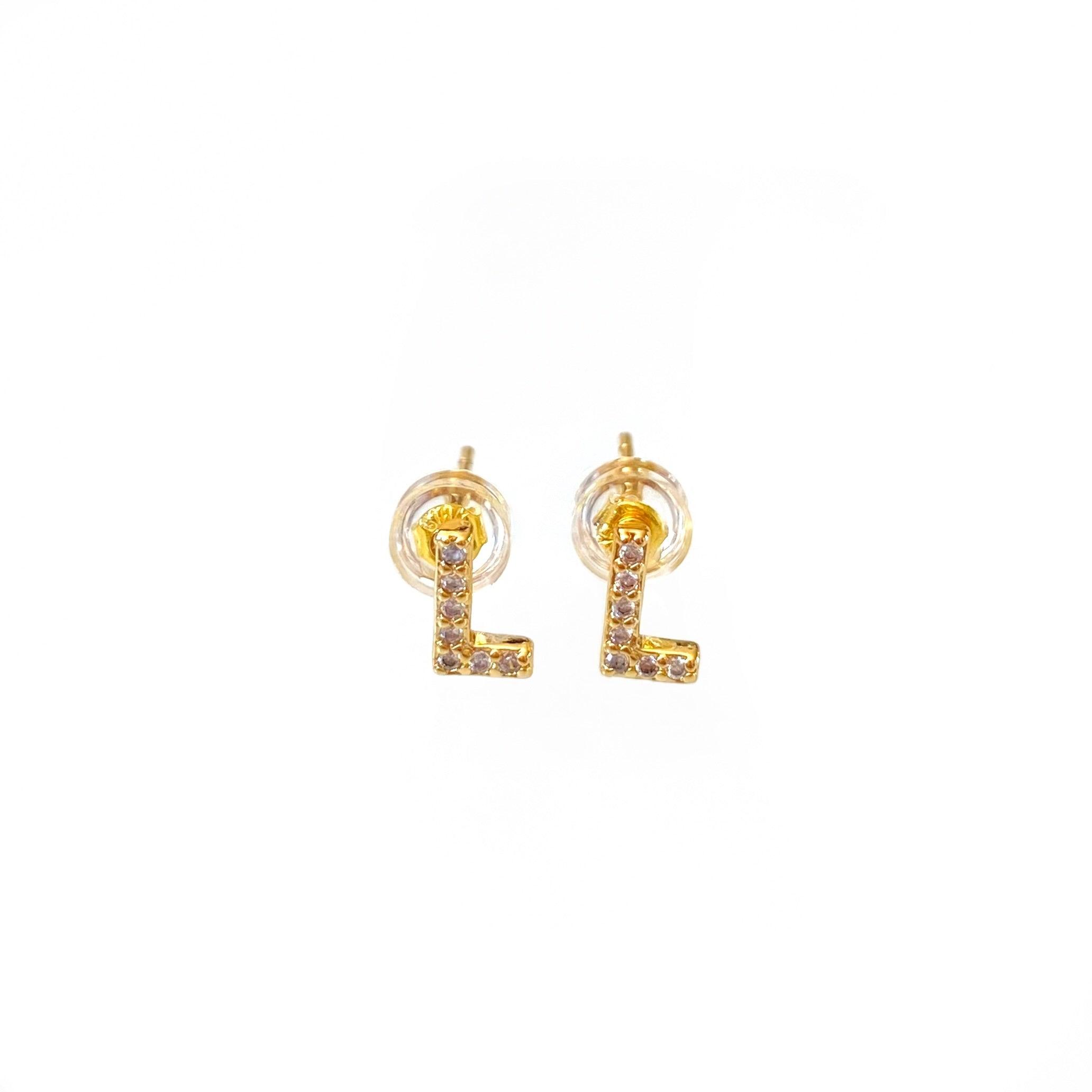 Gold Initial Studs Product Image