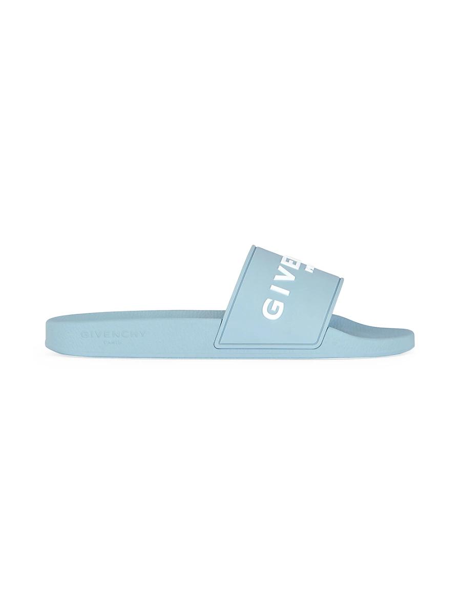 Men's Leather Logo Slide Sandals Product Image