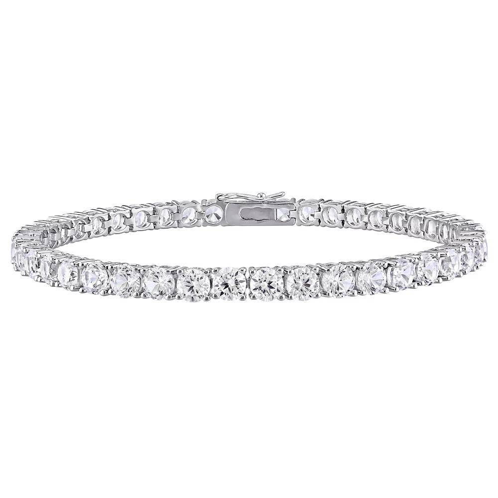 Stella Grace Sterling Silver Lab-Created White Sapphire Tennis Bracelet, Women's,  Product Image